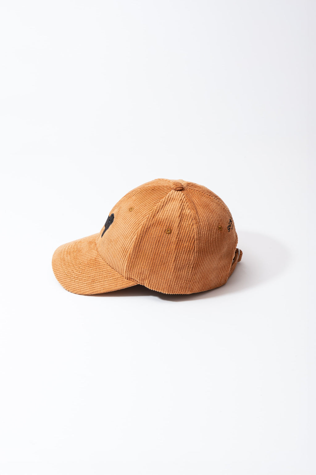 Shiba Inu Dog Embroidered Corduroy Baseball Cap -Apricot Tan