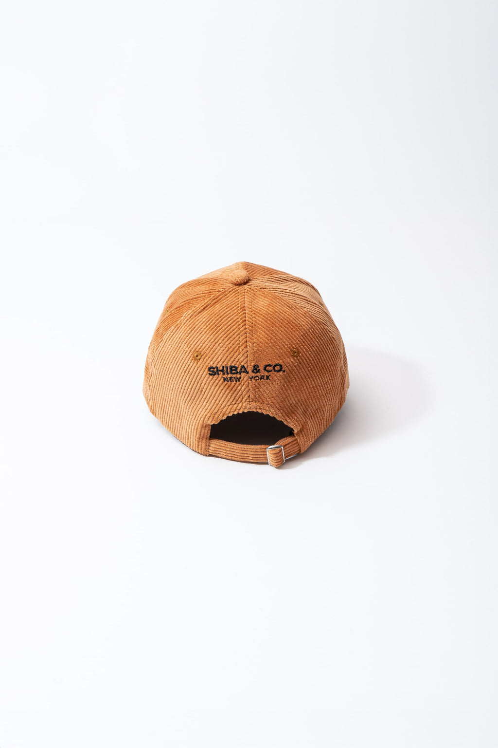 Shiba Inu Dog Embroidered Corduroy Baseball Cap -Apricot Tan