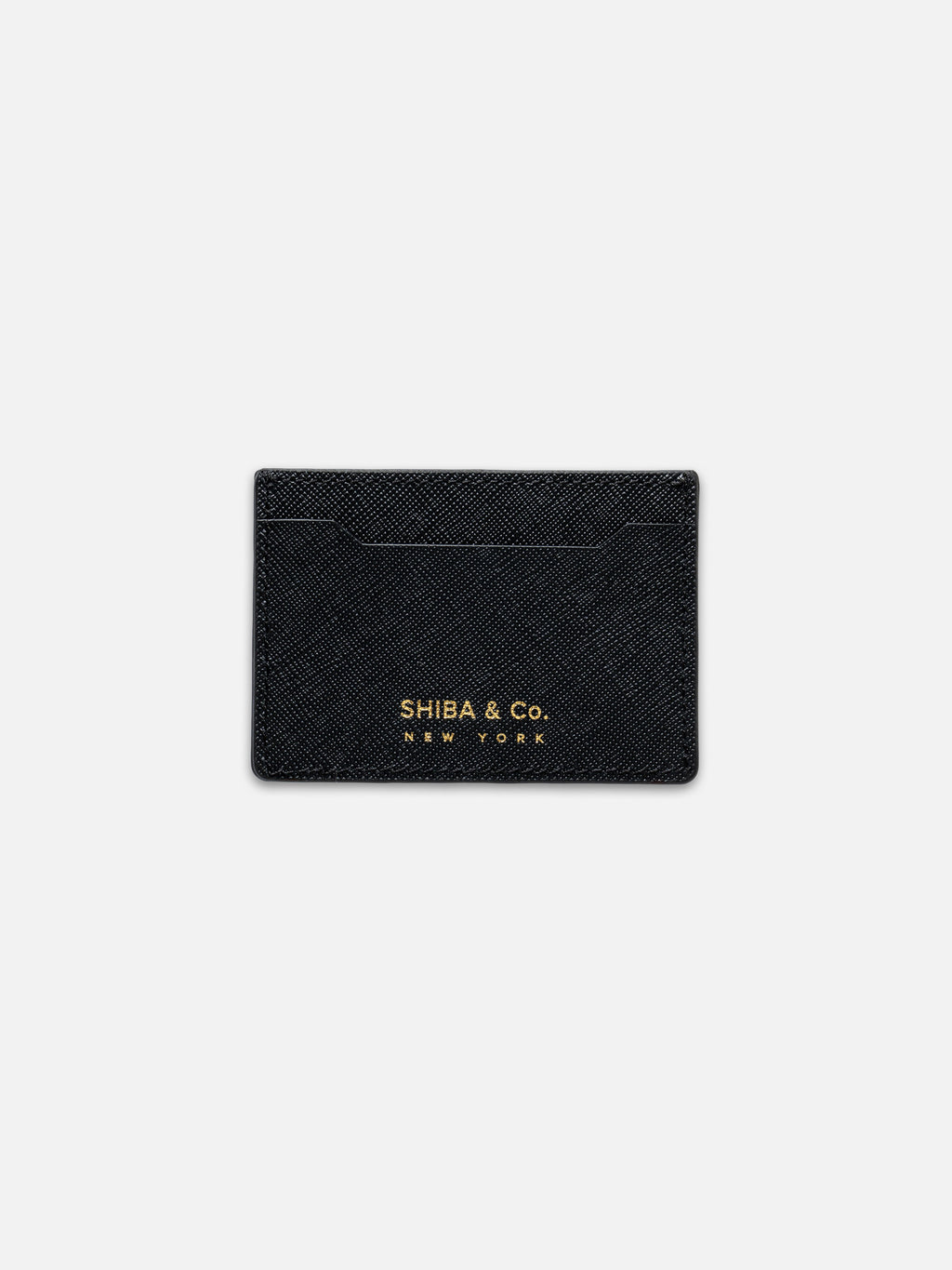 SHIBA & CO. Italian Saffiano Leather Cardholder Wallet - Iconic Black