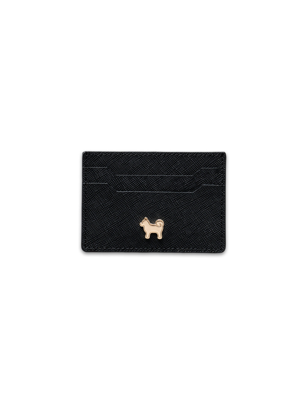 SHIBA & CO. Italian Saffiano Leather Cardholder Wallet - Iconic Black