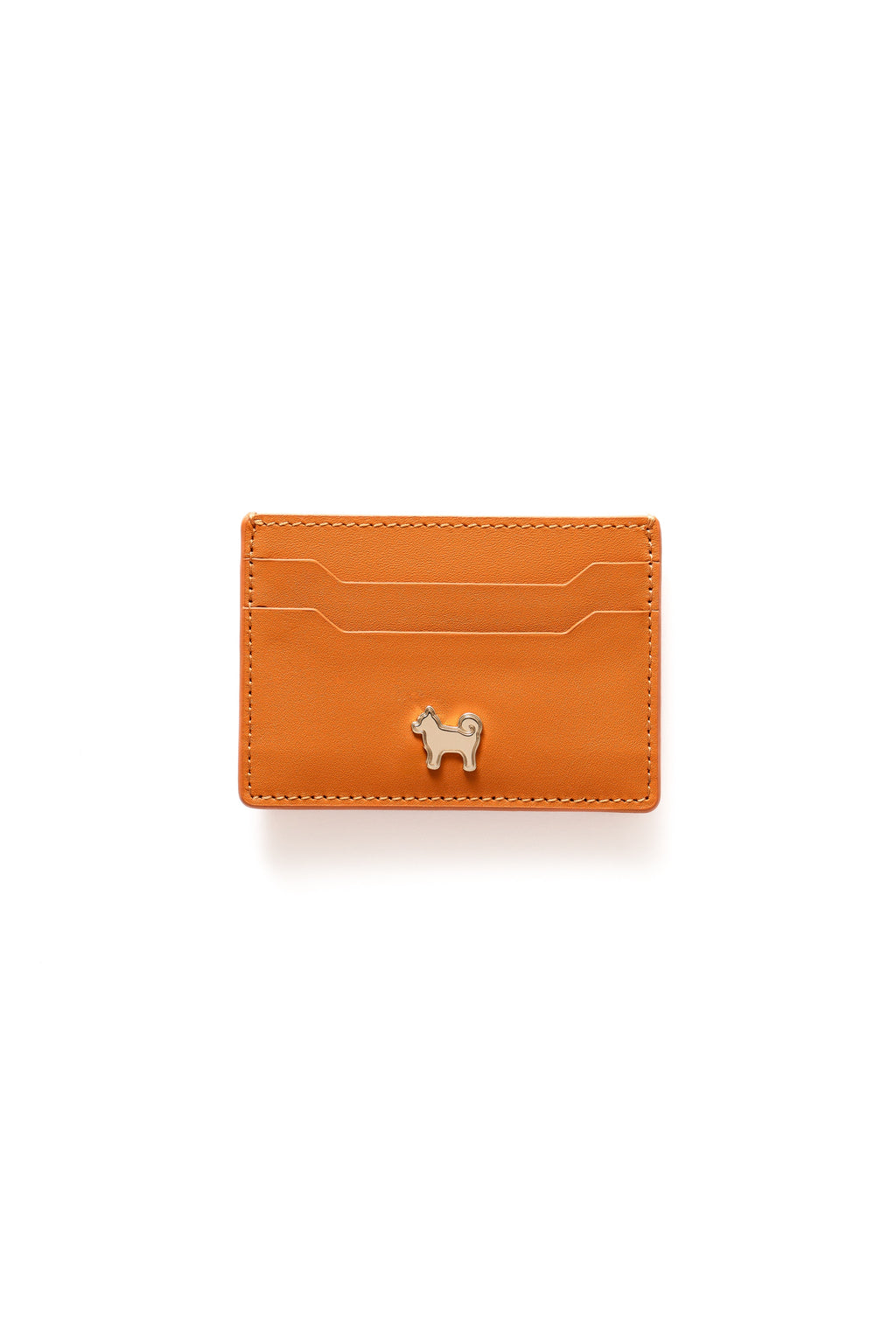 SHIBA & CO. Italian Leather Cardholder Wallet - Iconic Orange