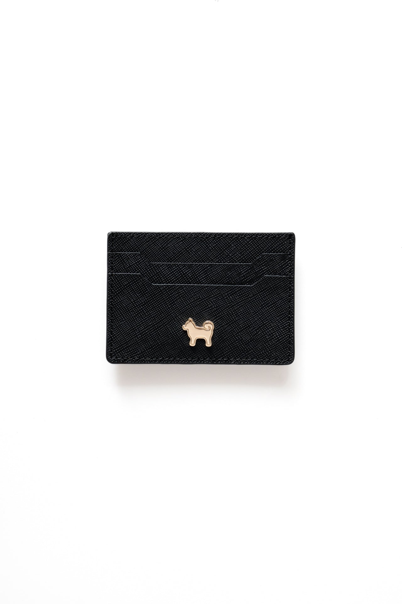 SHIBA & CO. Italian Saffiano Leather Cardholder Wallet - Iconic Black