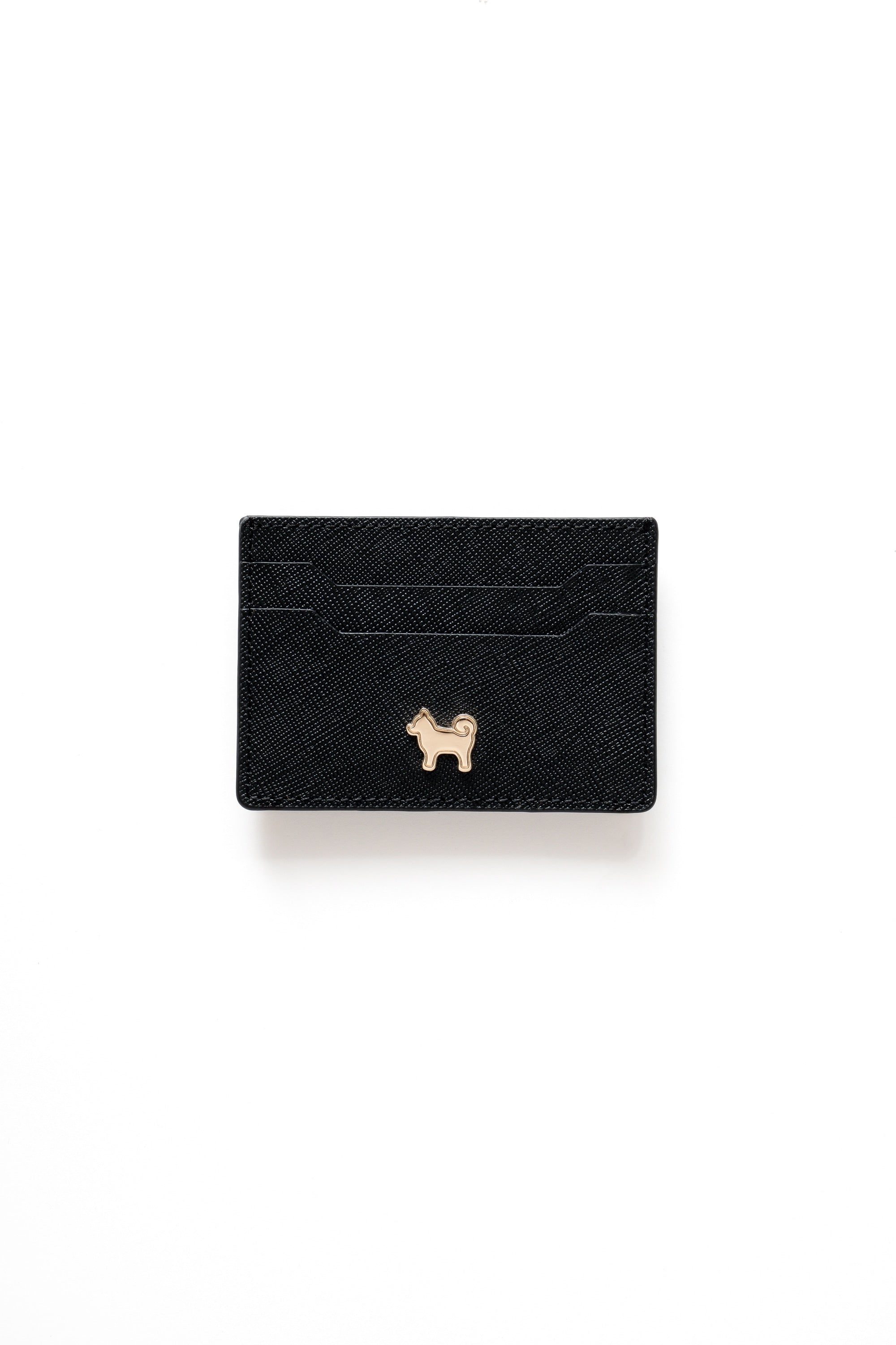 SHIBA & CO. Italian Saffiano Leather Cardholder Wallet - Iconic Black