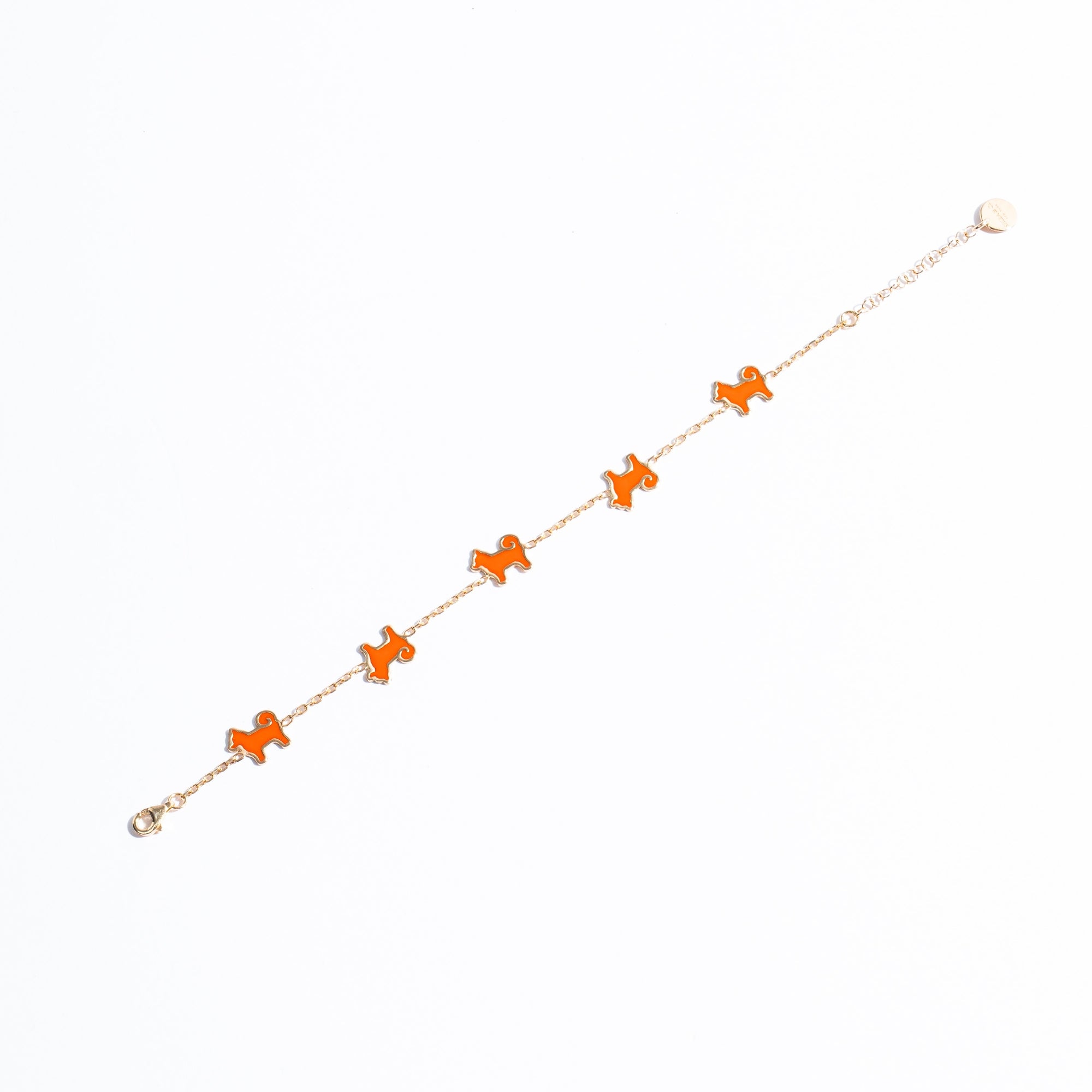 Shiba Inu Dog Bracelet - 24K Gold Plated - Iconic Orange