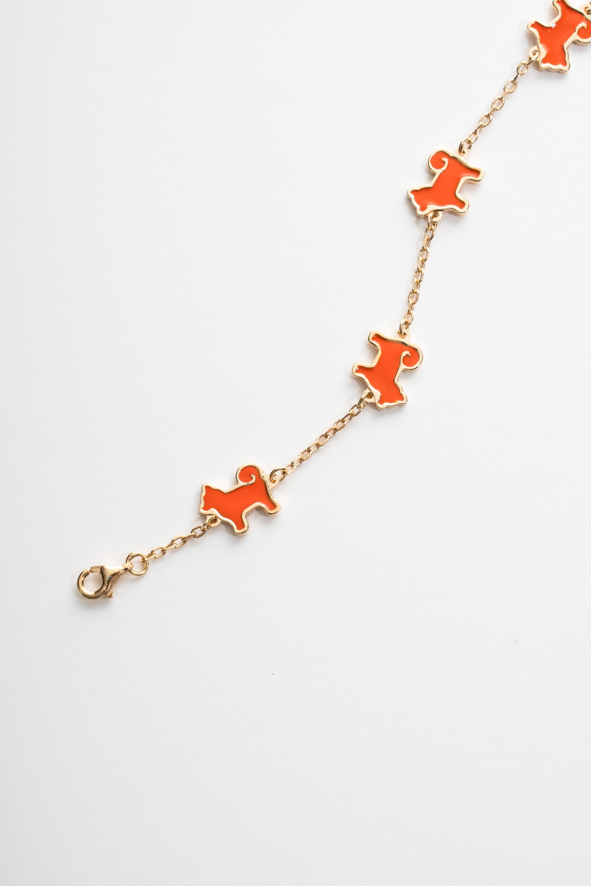 Shiba Inu Dog Bracelet - 24K Gold Plated - Iconic Orange