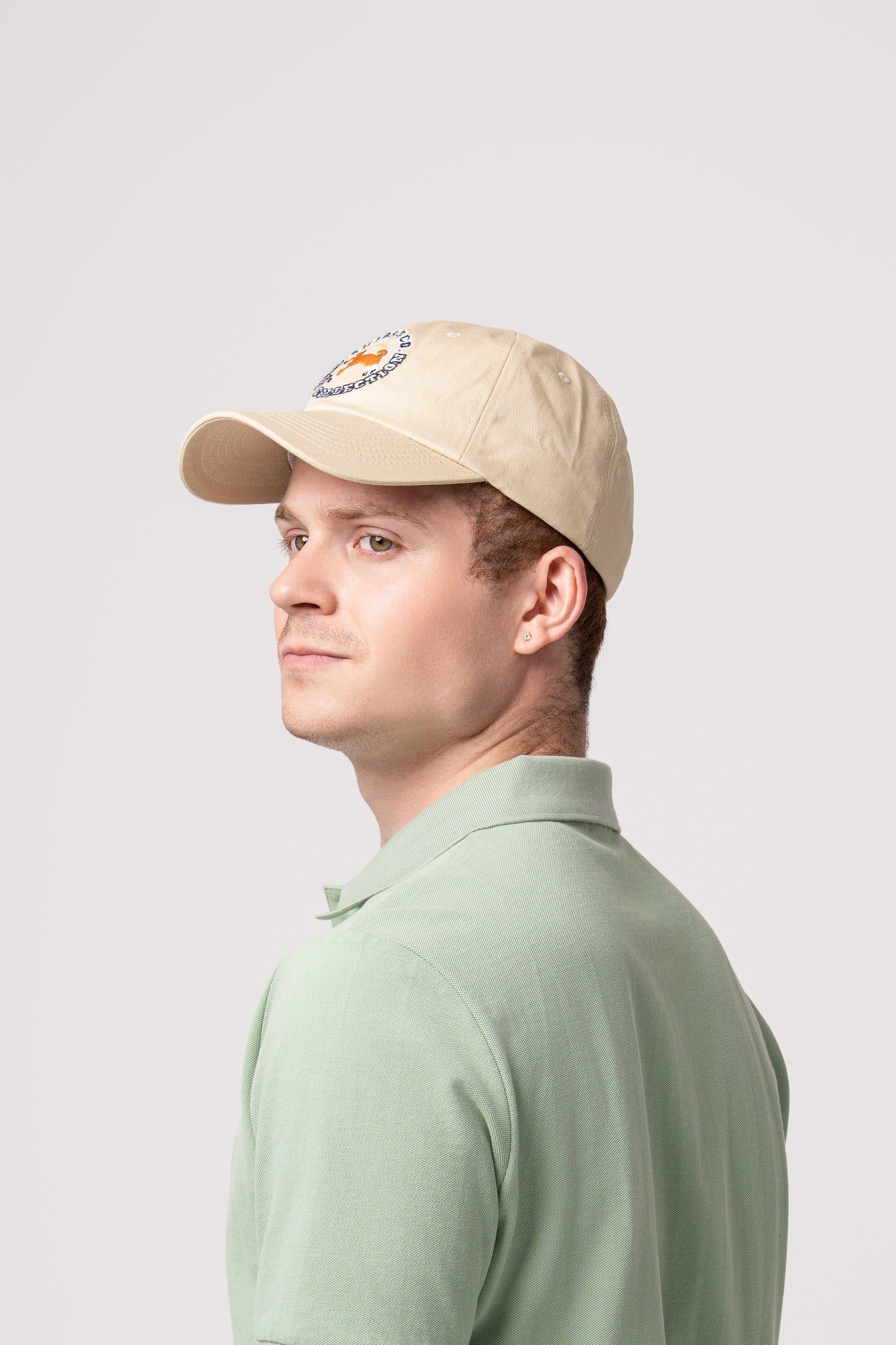 Club Shiba Embroidered Baseball Cap – Sandshell Beige