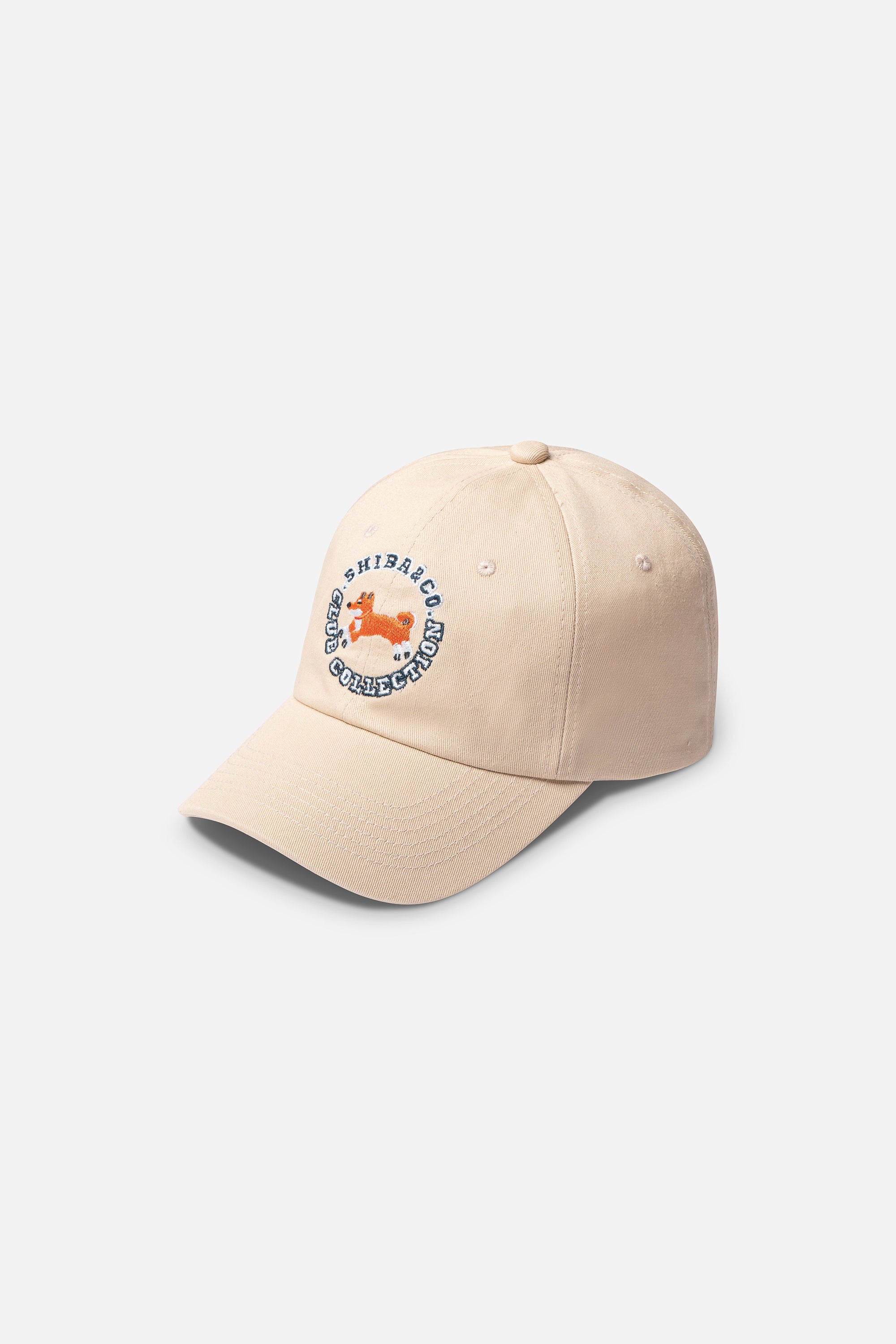 Club Shiba Embroidered Baseball Cap – Sandshell Beige