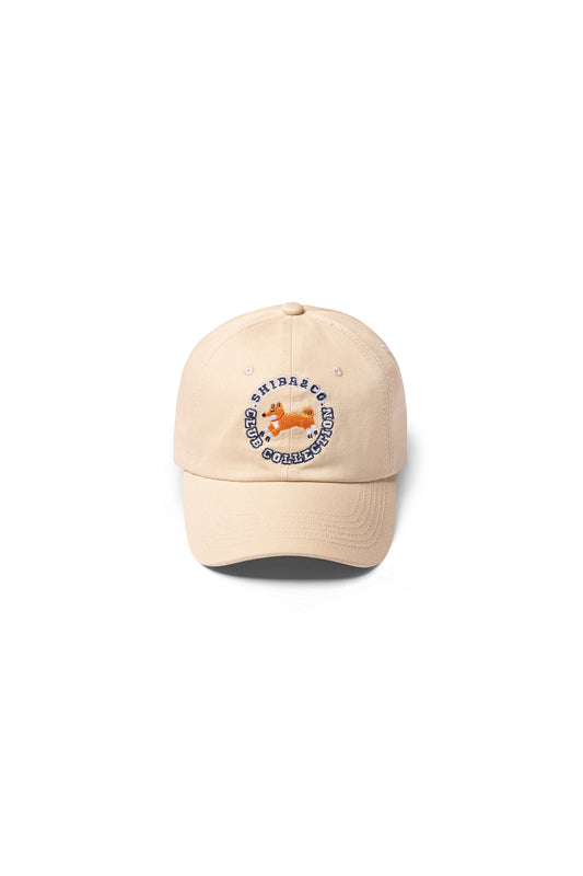 Club Shiba Embroidered Baseball Cap – Sandshell Beige