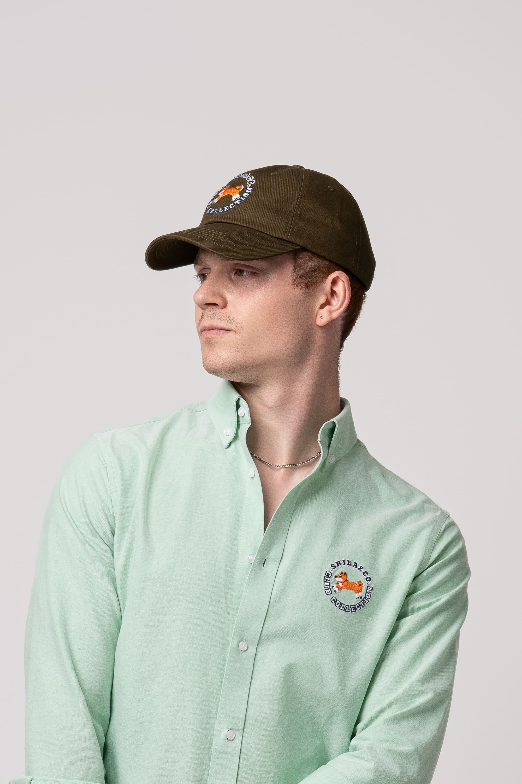 Club Shiba Embroidered Baseball Cap – Meadow Khaki