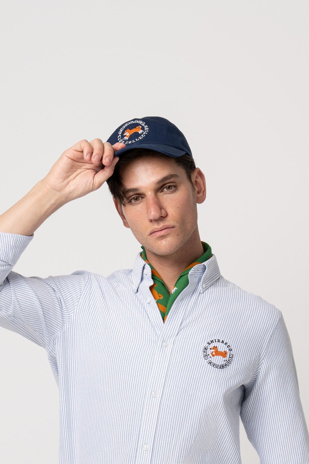 Club Shiba Embroidered Baseball Cap – Seaside Navy
