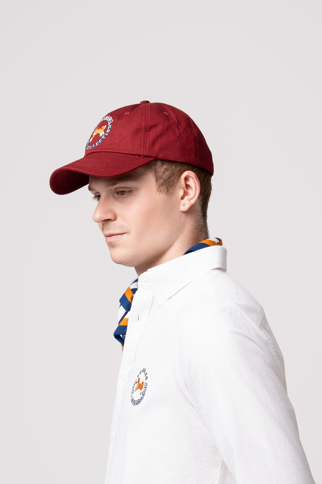 Club Shiba Embroidered Baseball Cap – Sunset Burgundy
