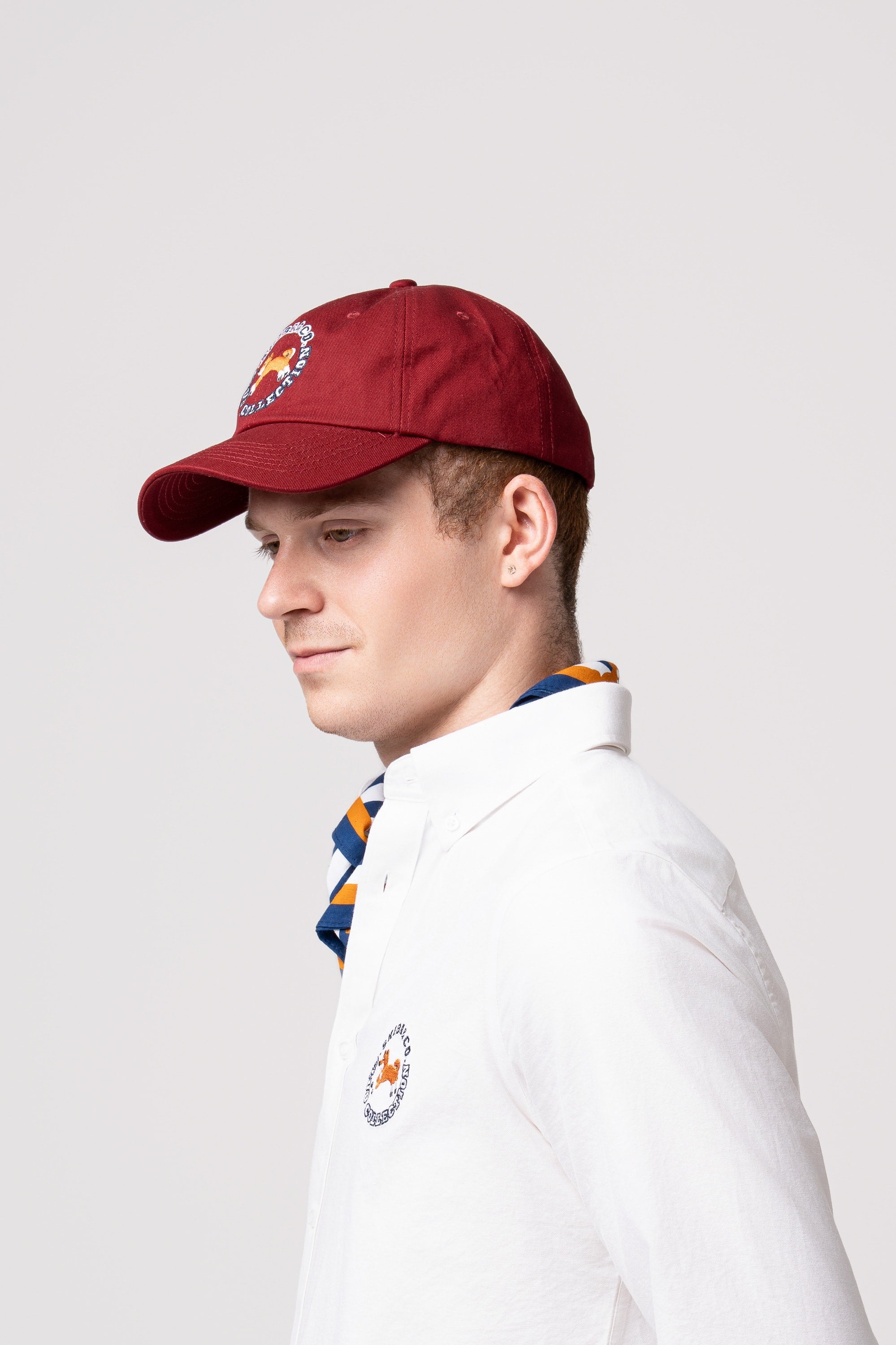 Club Shiba Embroidered Baseball Cap – Sunset Burgundy