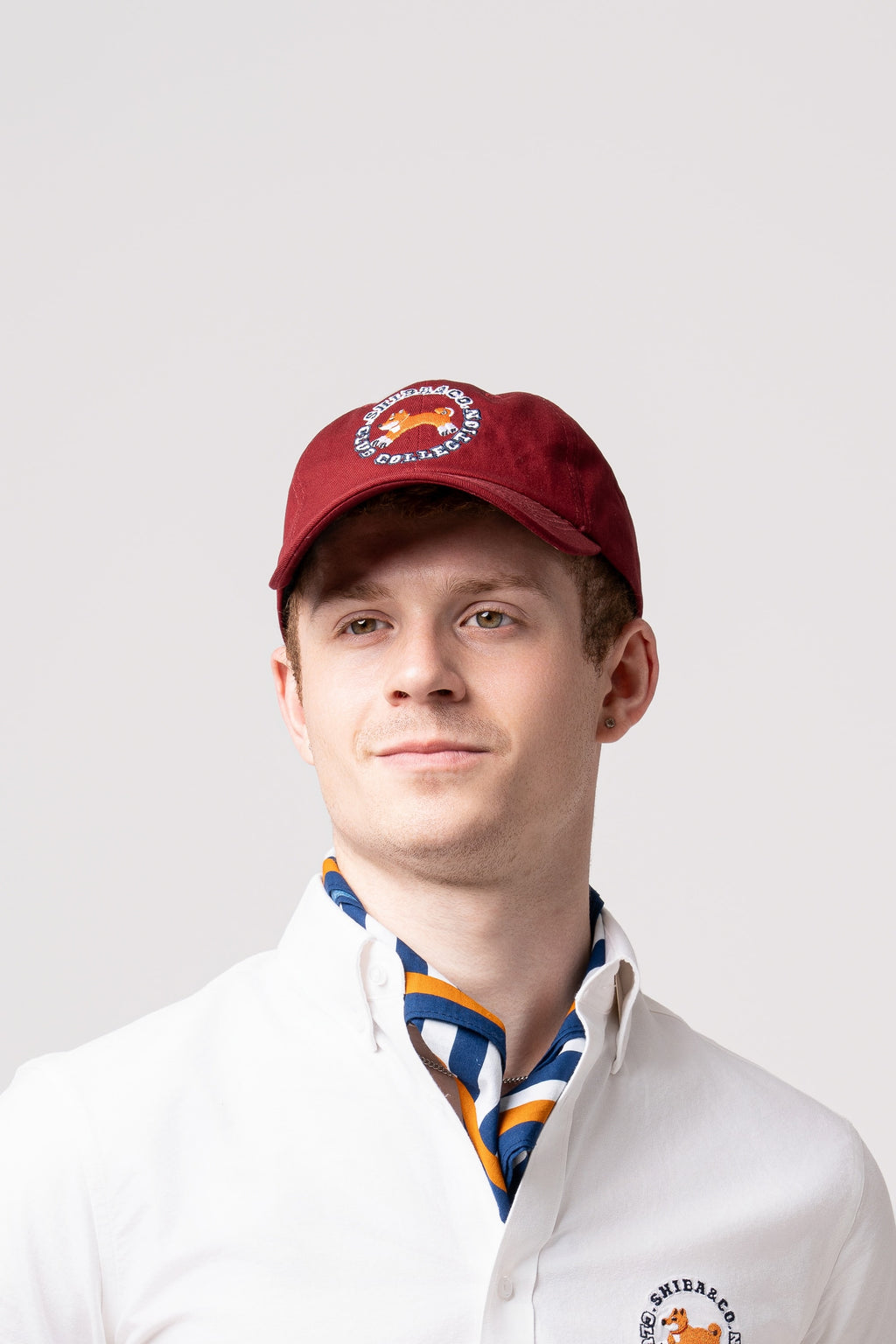 Club Shiba Embroidered Baseball Cap – Sunset Burgundy