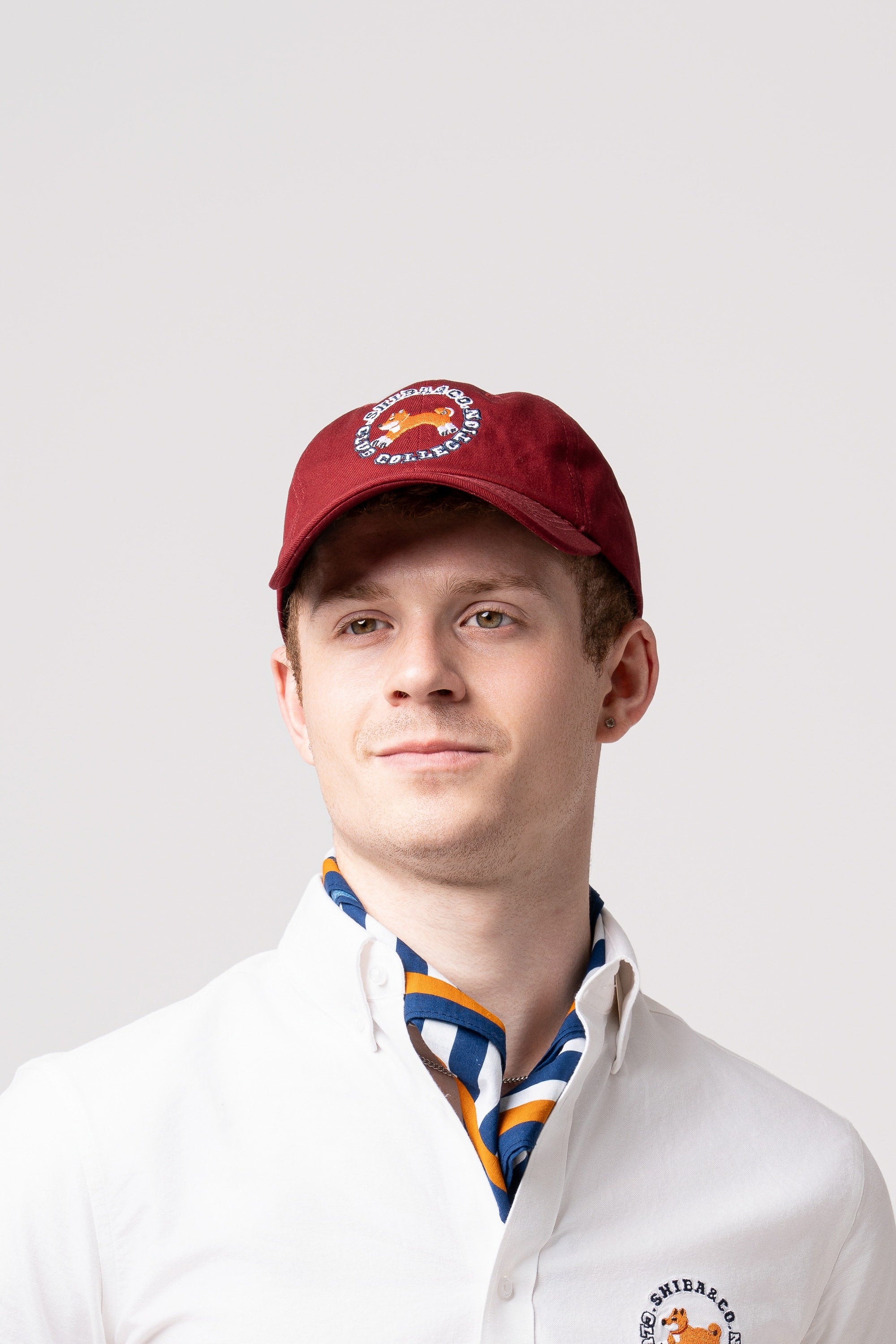 Club Shiba Embroidered Baseball Cap – Sunset Burgundy