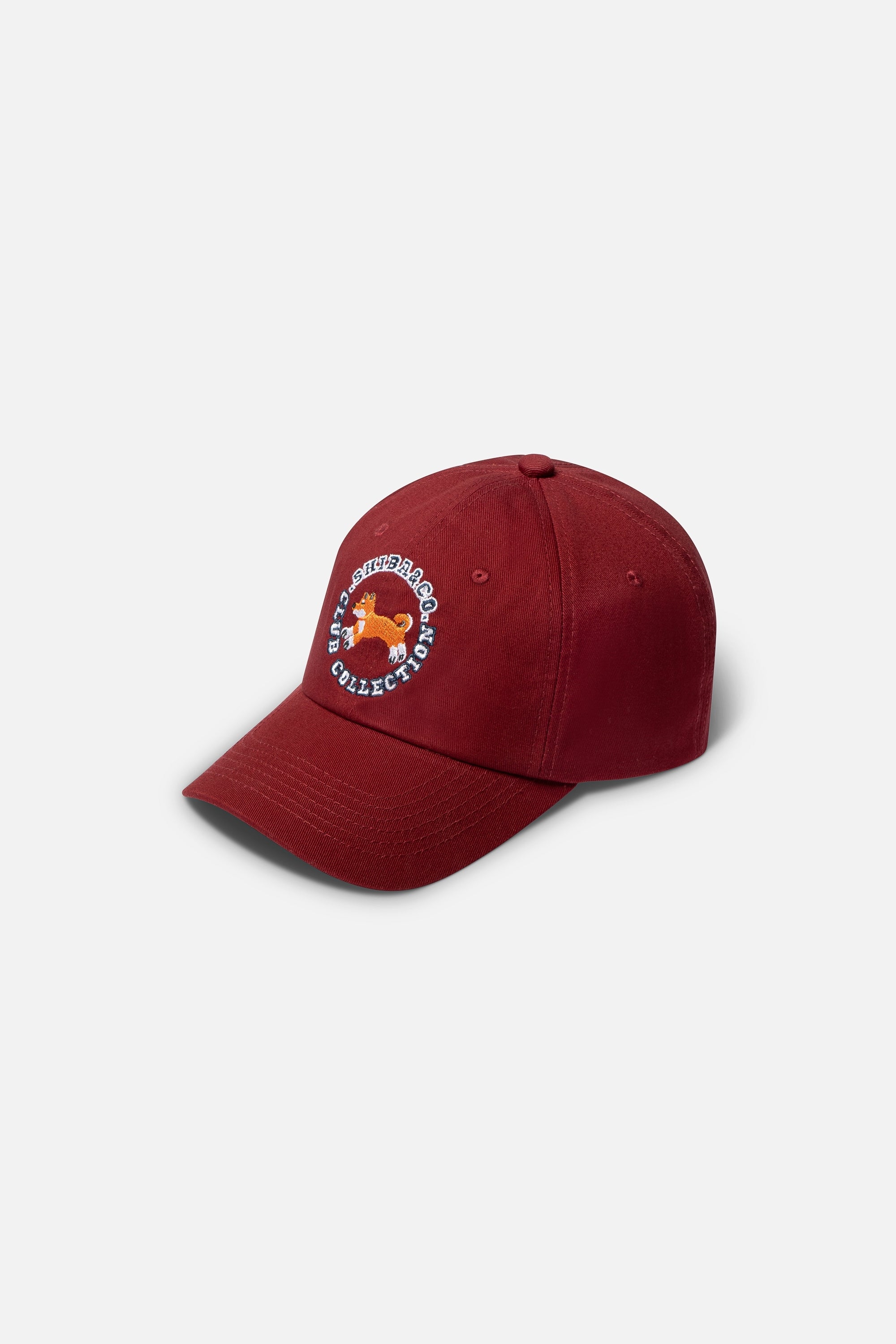 Club Shiba Embroidered Baseball Cap – Sunset Burgundy