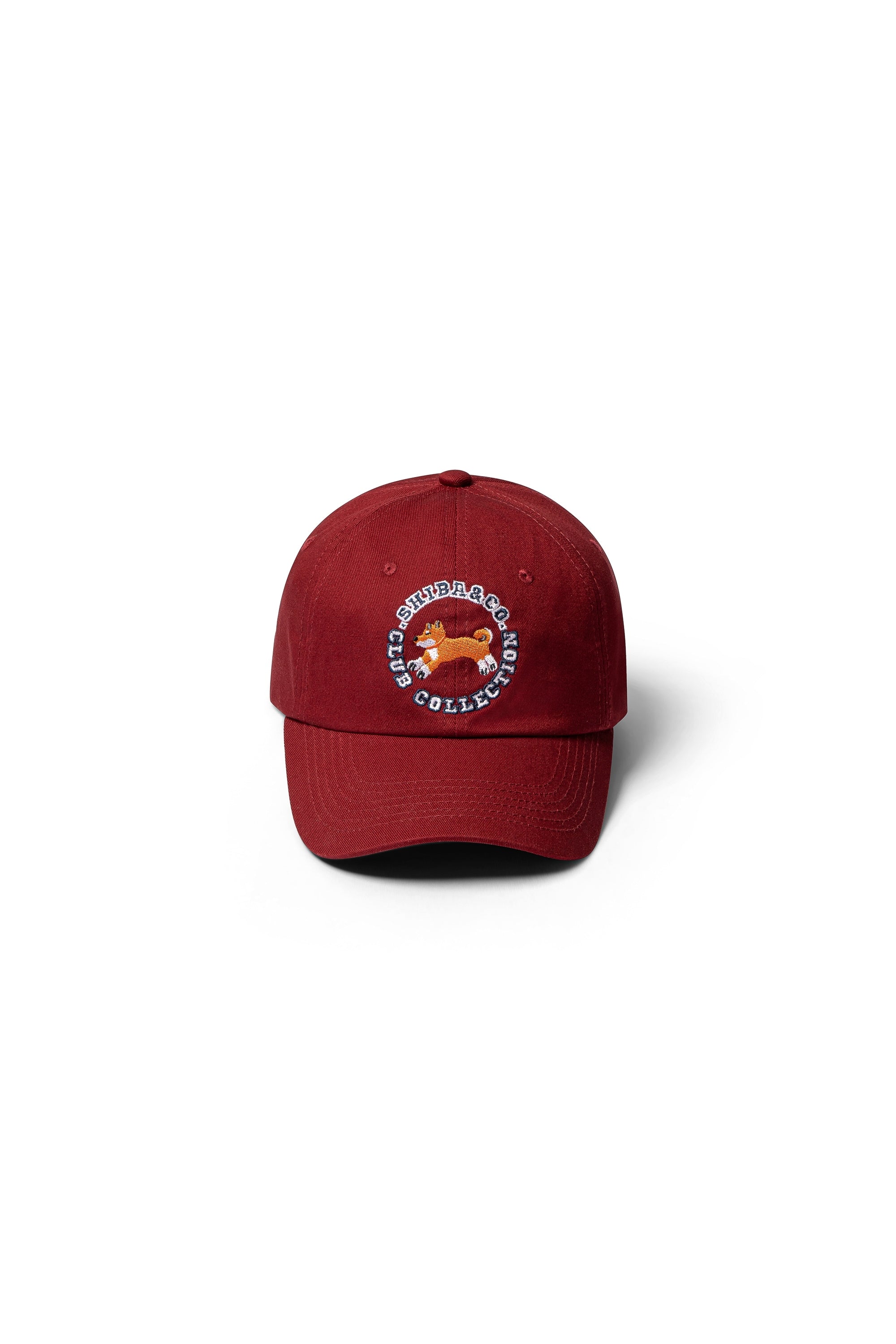 Club Shiba Embroidered Baseball Cap – Sunset Burgundy