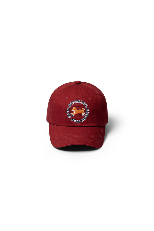 Club Shiba Embroidered Baseball Cap – Sunset Burgundy