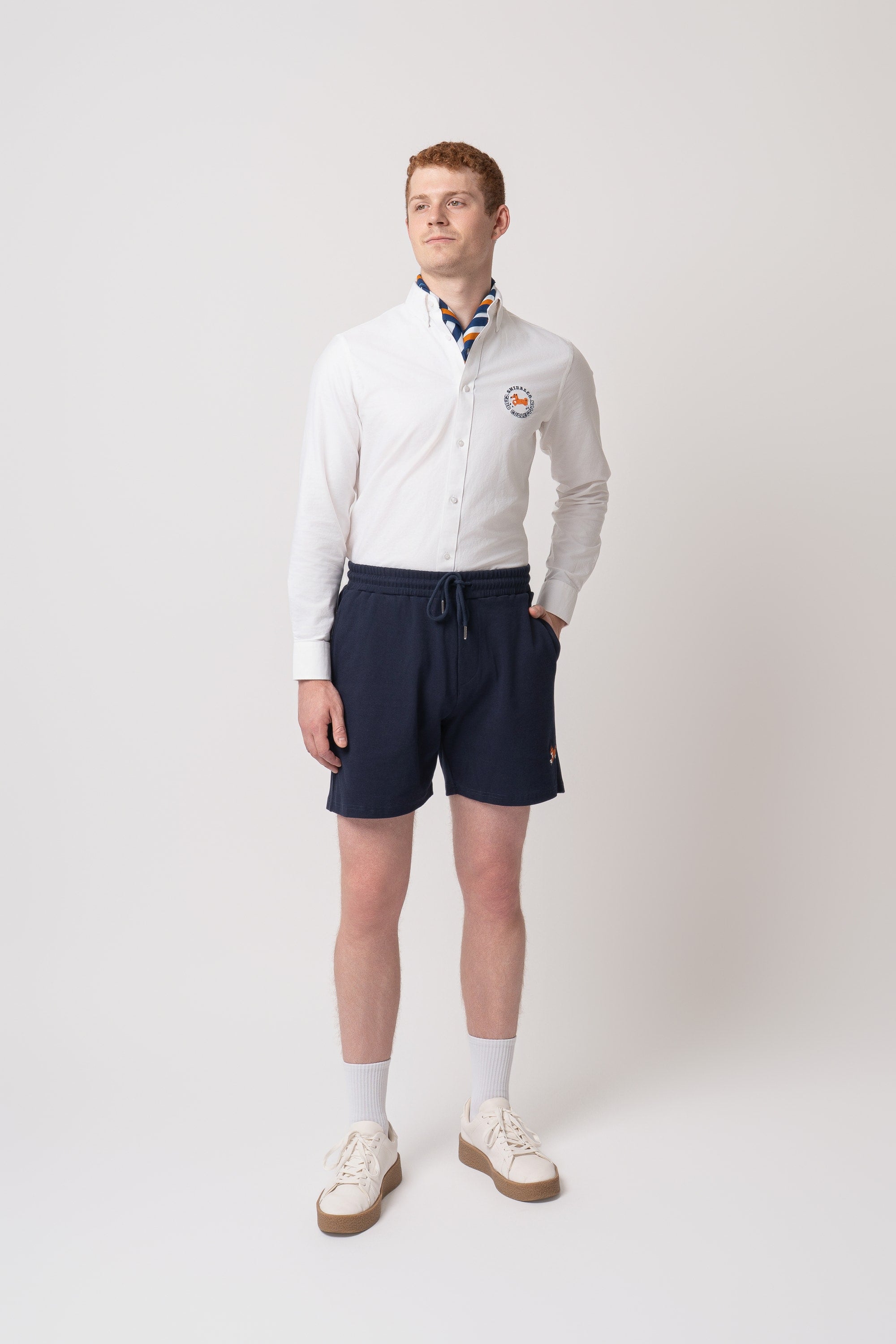 Club Shiba Embroidered 6-Inch Corduroy Short - Seaside Navy