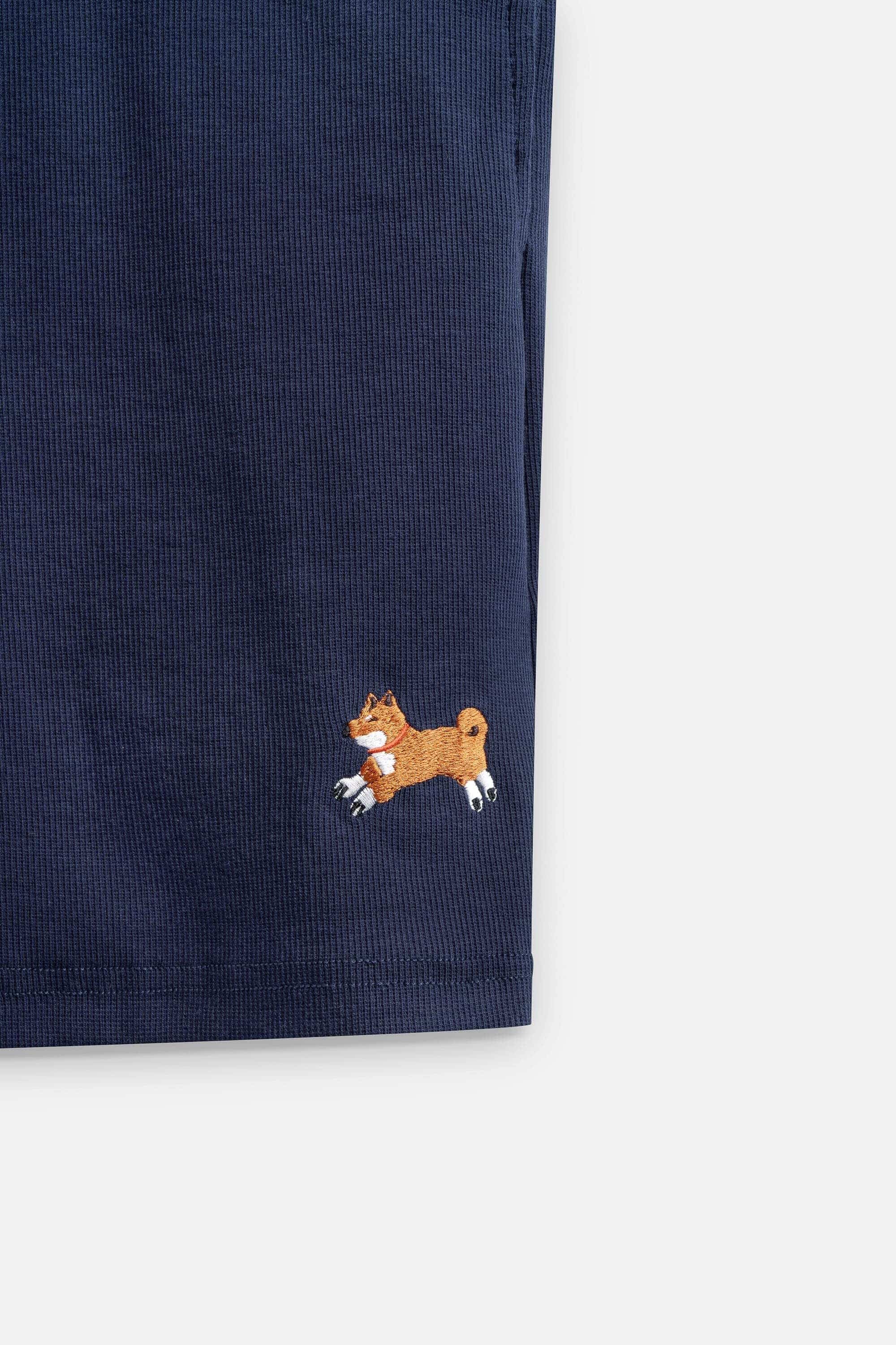 Club Shiba Embroidered 6-Inch Corduroy Short - Seaside Navy