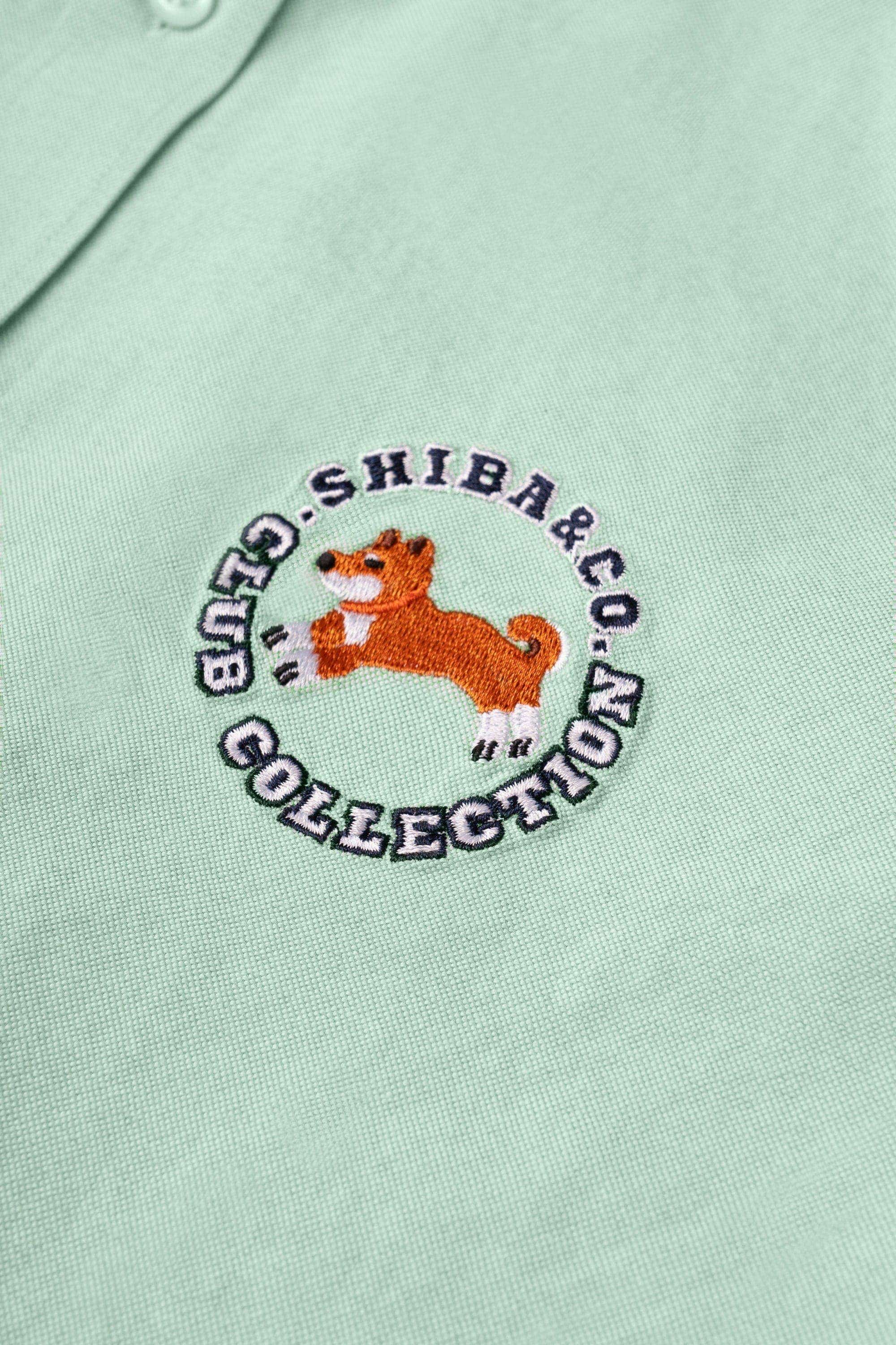 Club Shiba Embroidered Oxford Shirt - Park Mint
