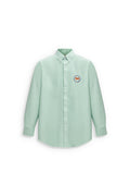 Club Shiba Inu Dog Embroidered Oxford Shirt - Park Mint