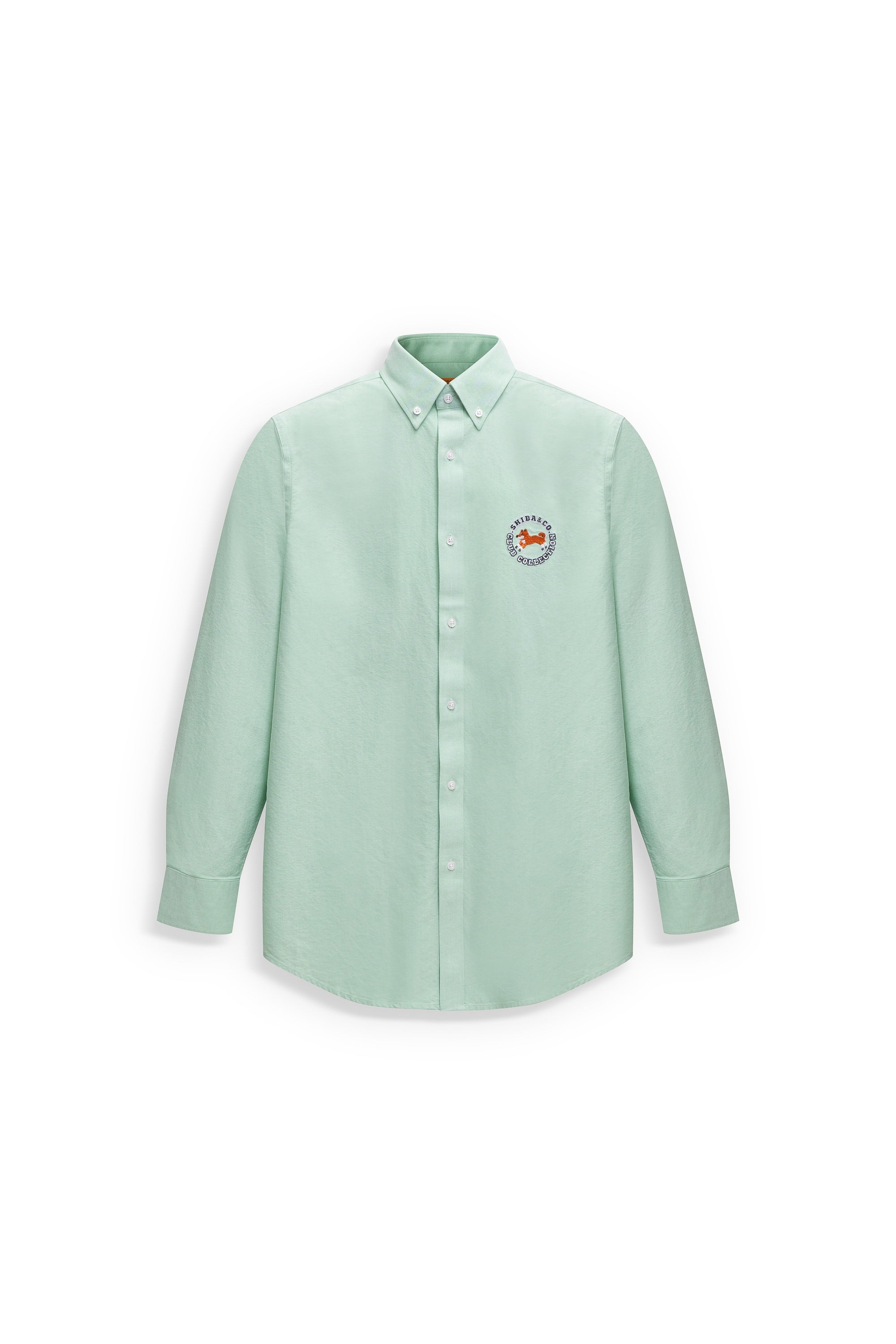 Club Shiba Embroidered Oxford Shirt - Park Mint