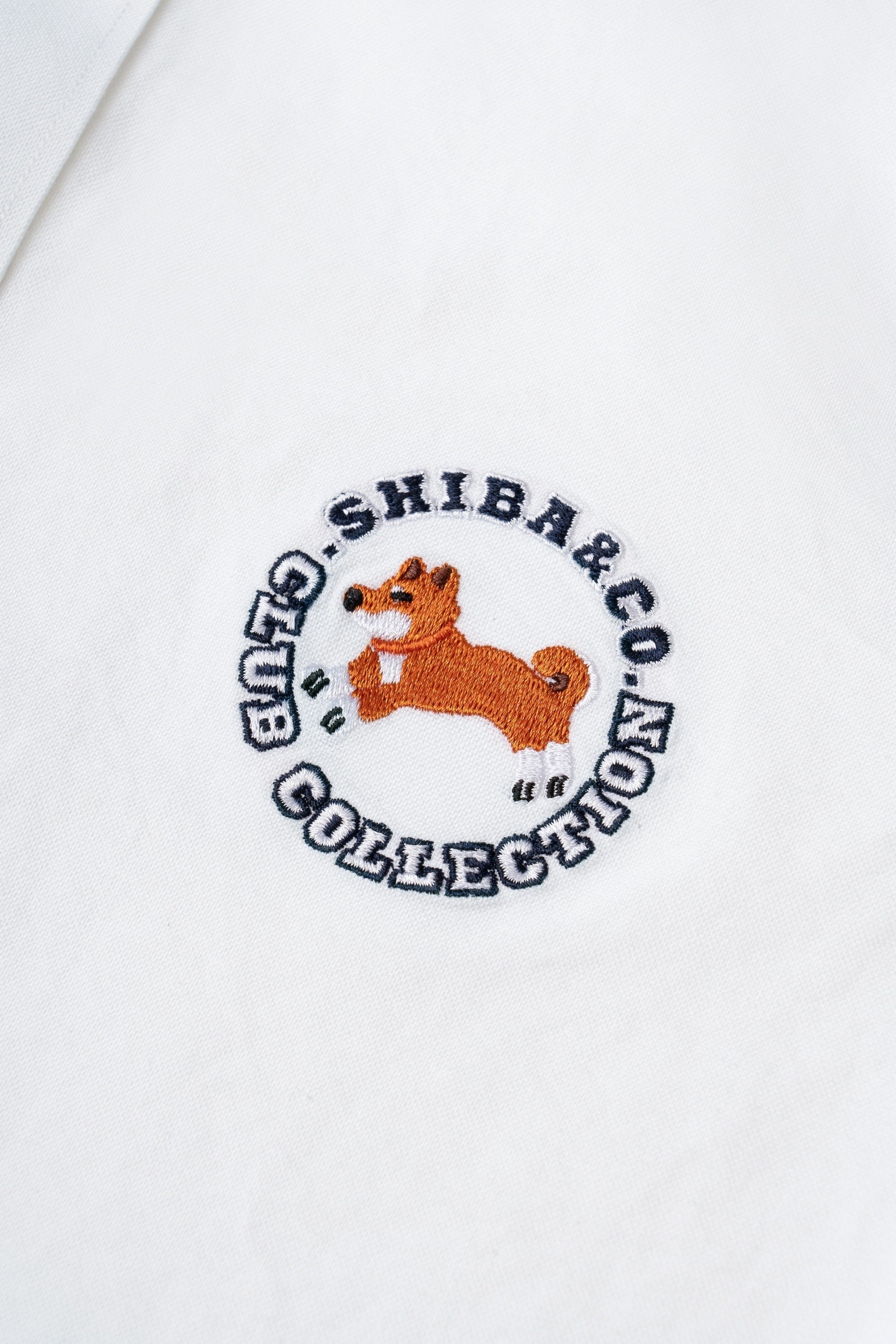 Club Shiba Embroidered Oxford Shirt - White