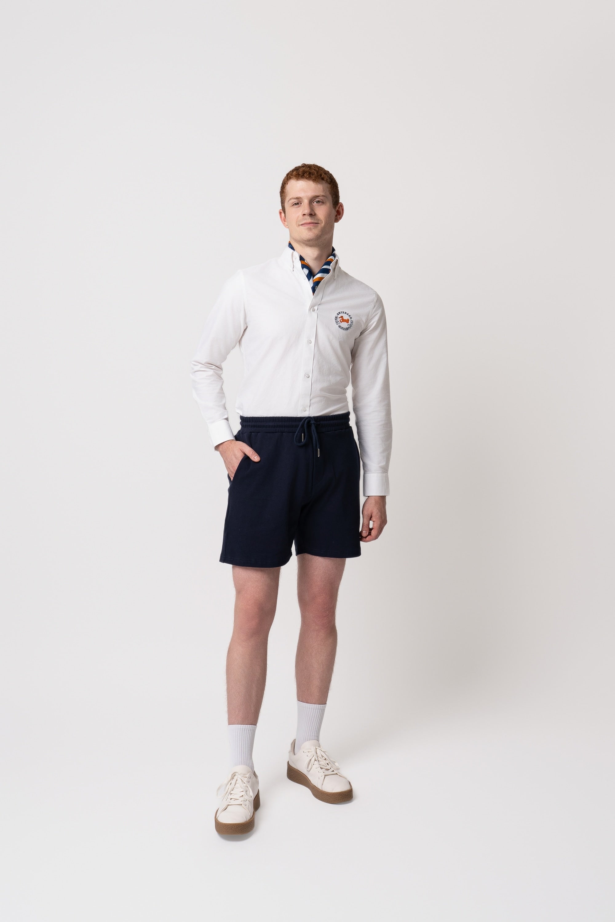 Club Shiba Embroidered Oxford Shirt - White