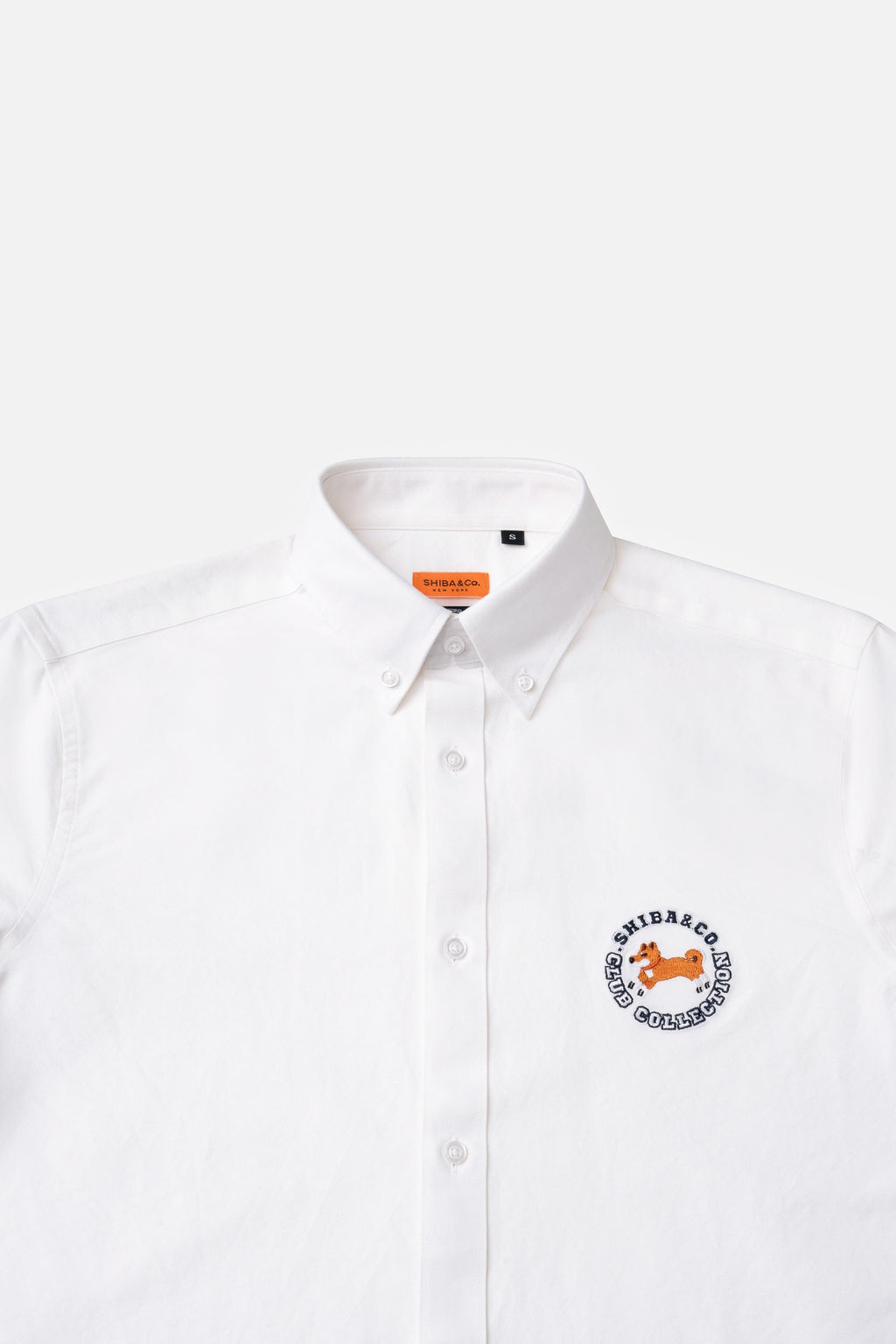 Club Shiba Embroidered Oxford Shirt - White