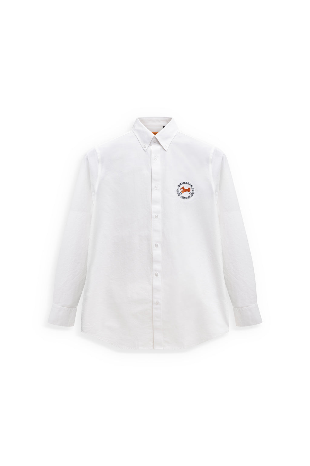 Club Shiba Embroidered Oxford Shirt - White