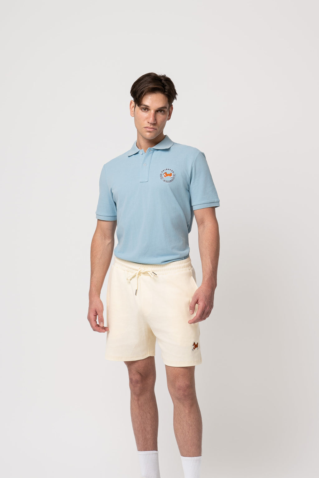 Club Shiba Embroidered Polo Shirt - Breeze Blue