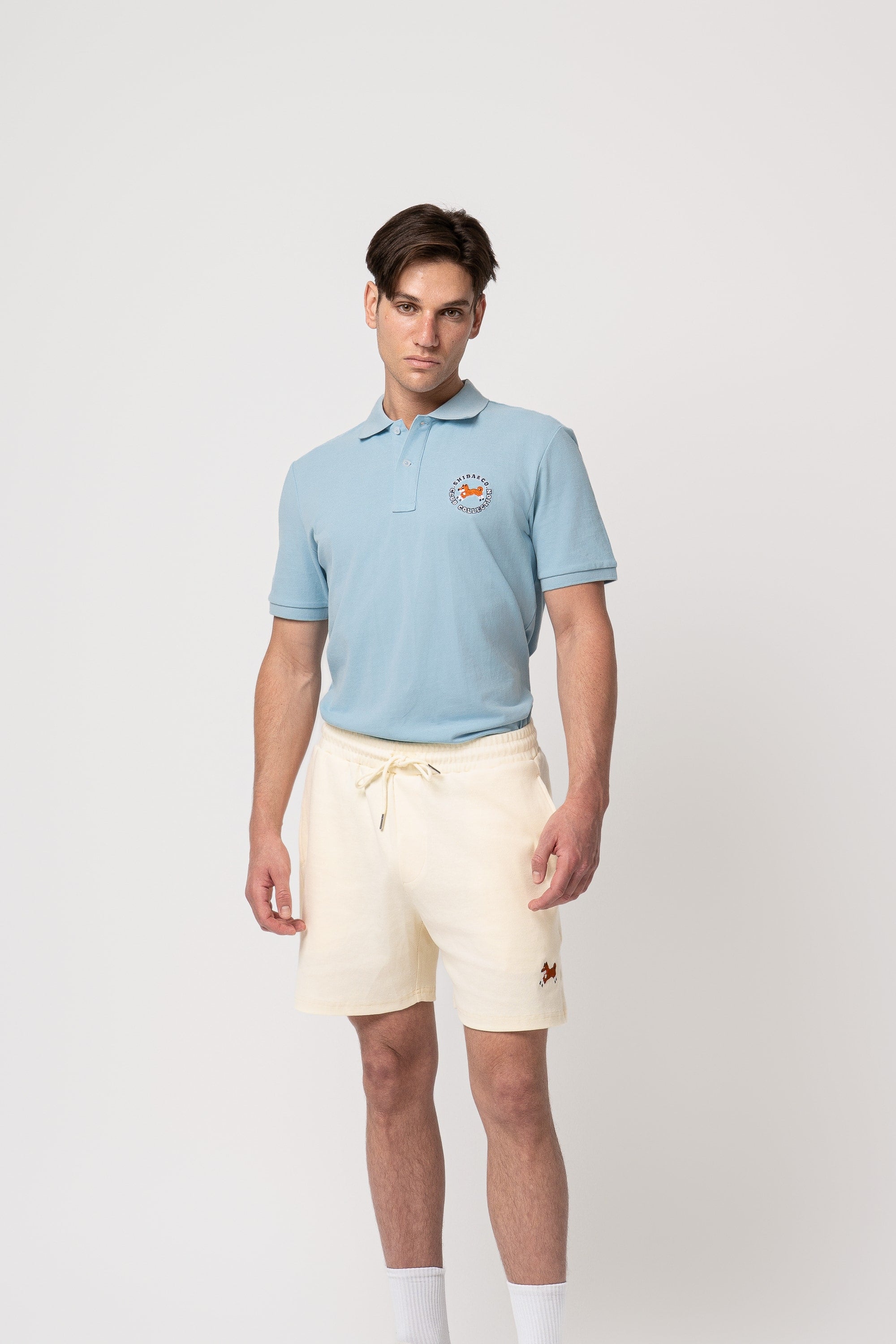 Club Shiba Embroidered Polo Shirt - Breeze Blue