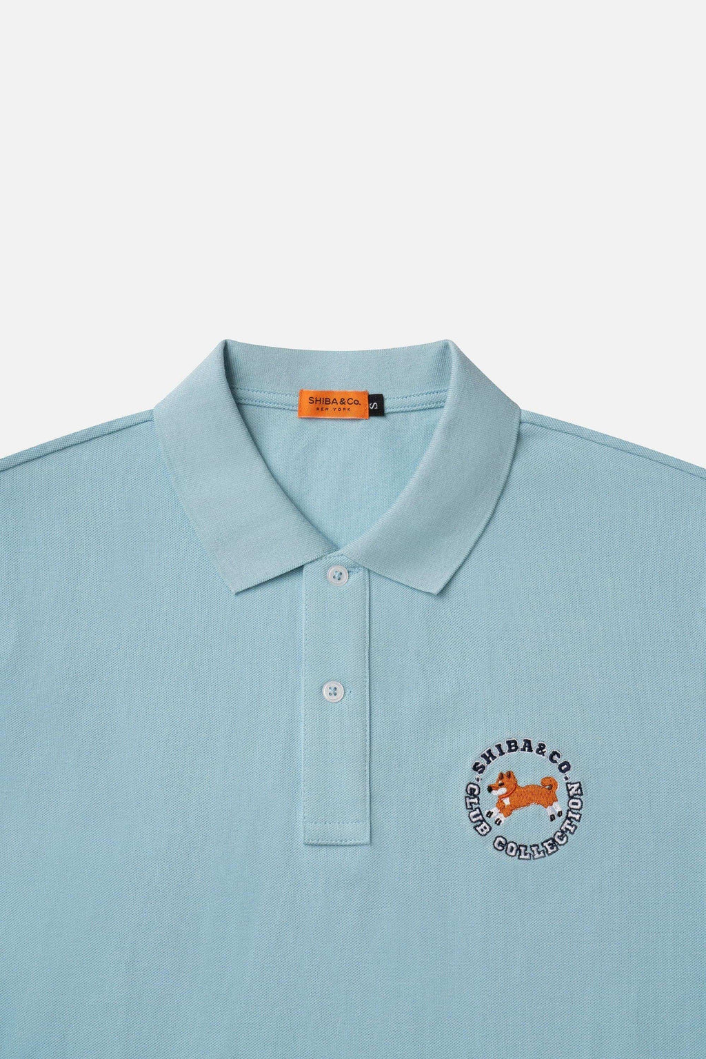 Club Shiba Embroidered Polo Shirt - Breeze Blue