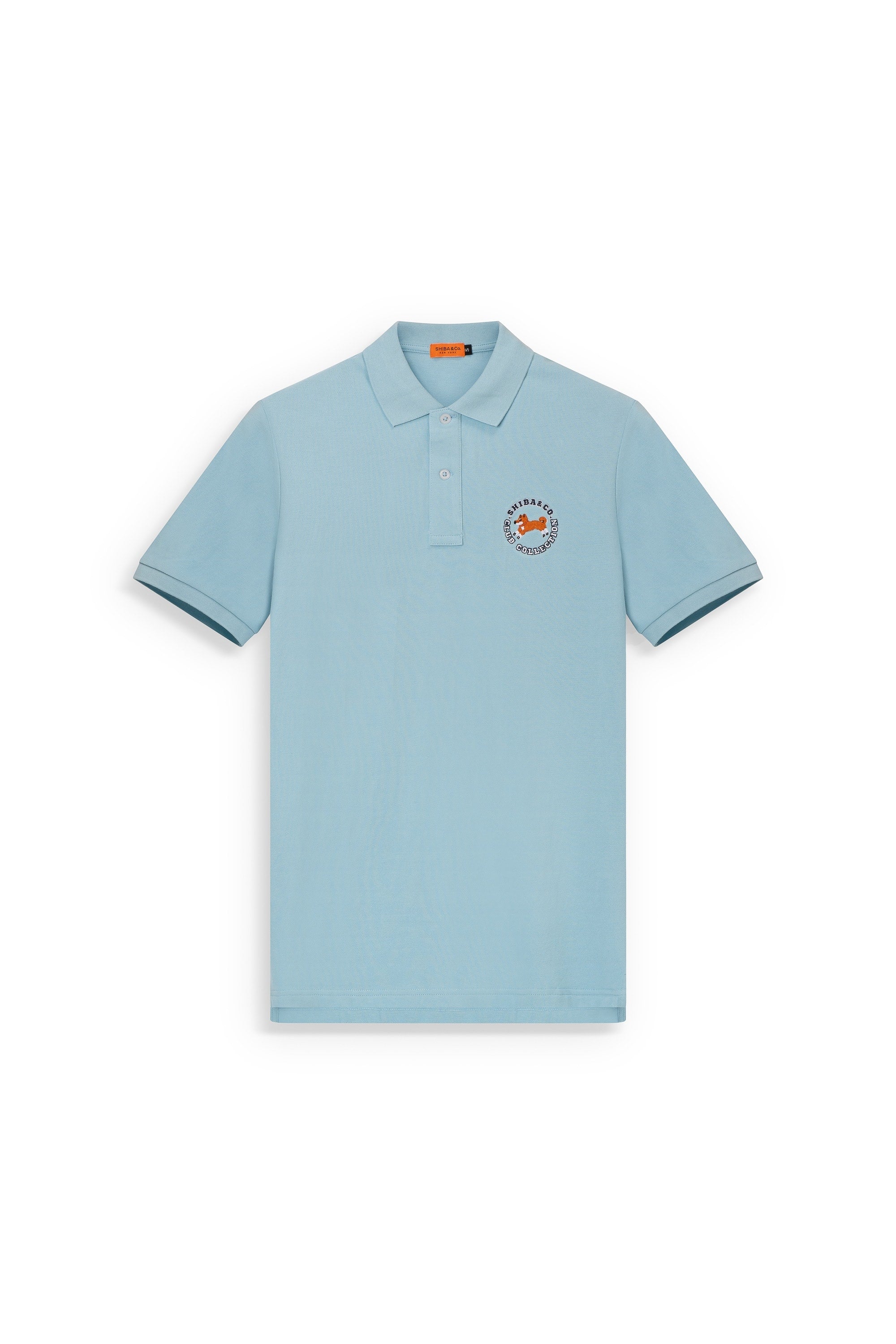 Club Shiba Embroidered Polo Shirt - Breeze Blue