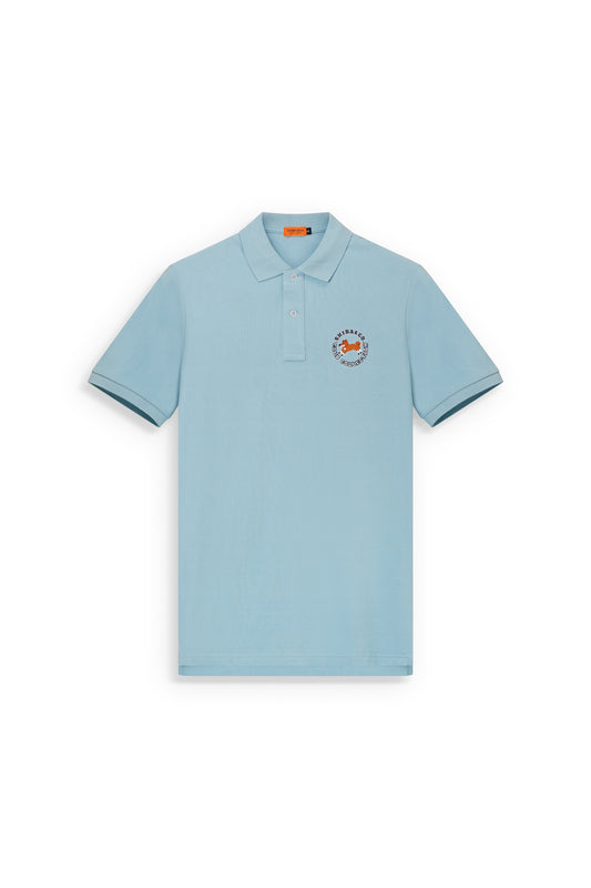 Club Shiba Embroidered Polo Shirt - Breeze Blue