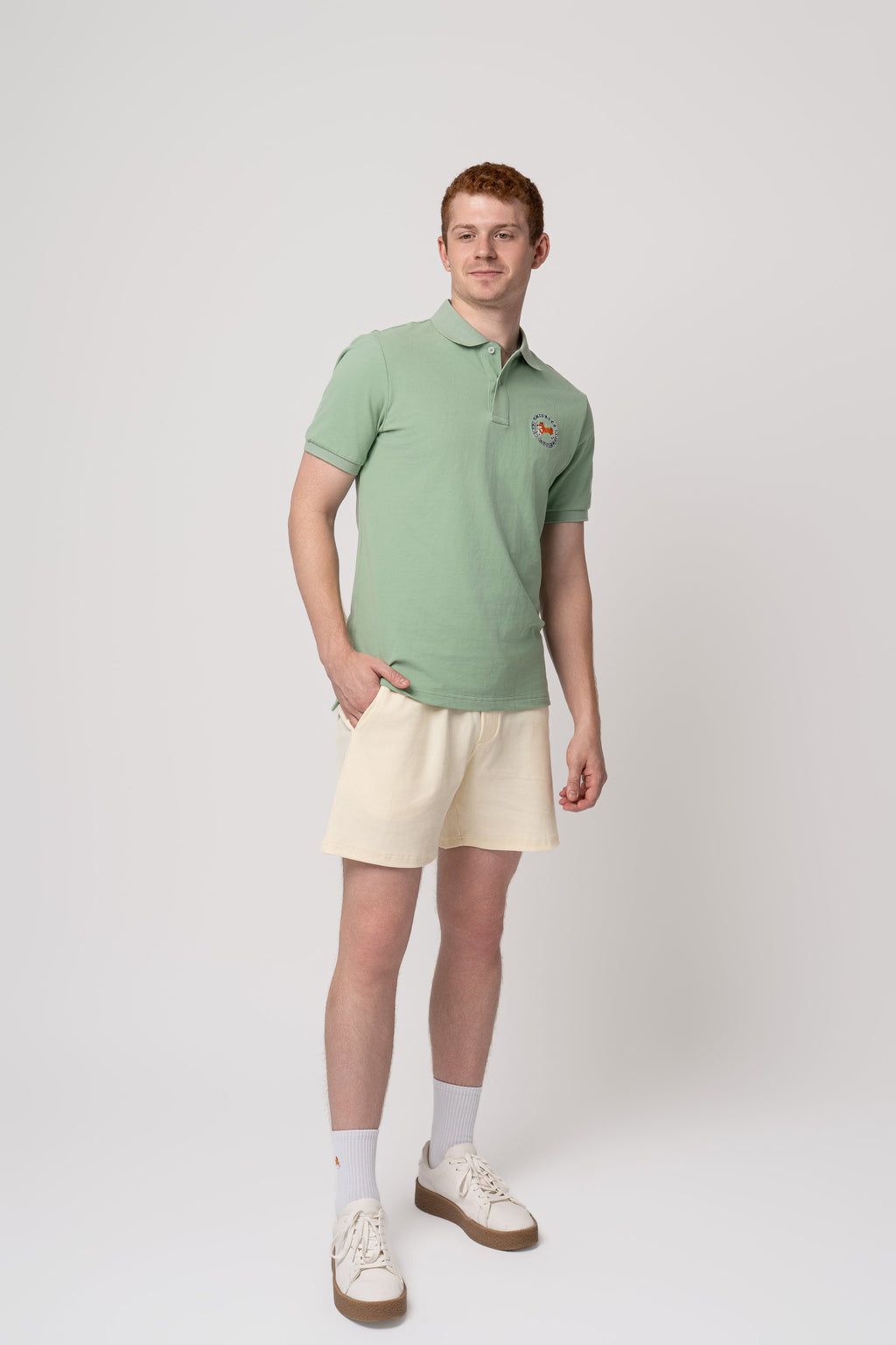 Club Shiba Embroidered Polo Shirt - Olive Green