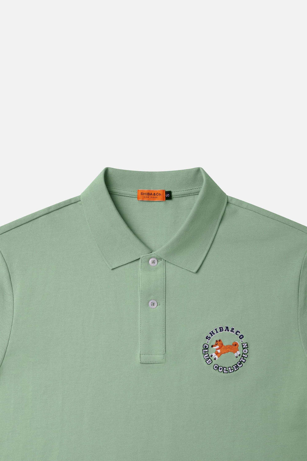 Club Shiba Embroidered Polo Shirt - Olive Green
