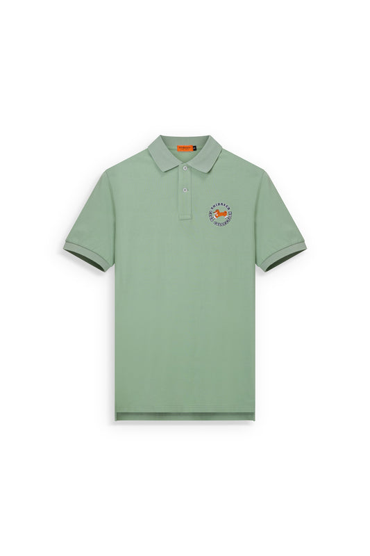 Club Shiba Embroidered Polo Shirt - Olive Green