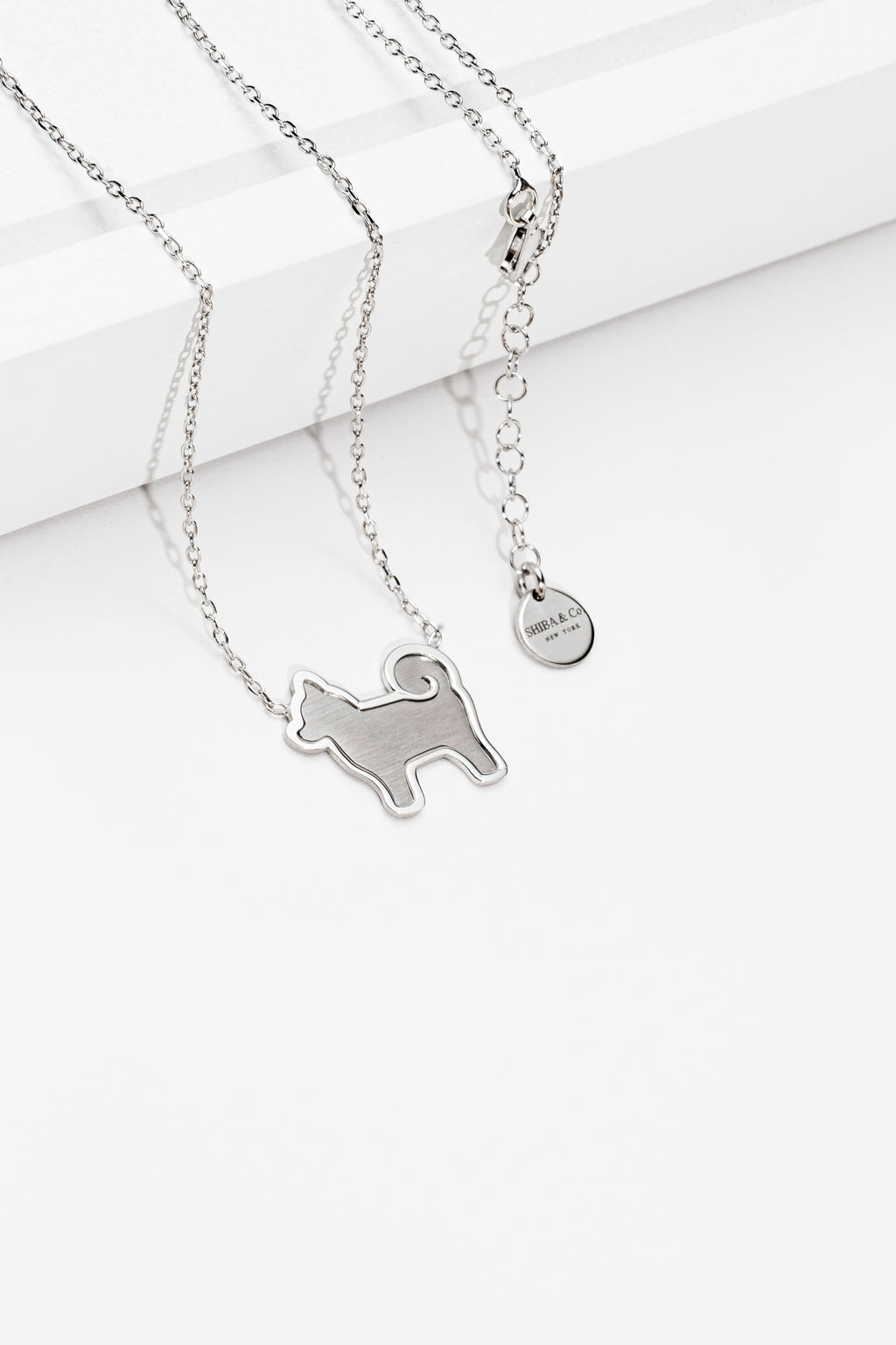 Shiba Inu Dog Pendant - 925 Sterling Silver - Sliver Classic