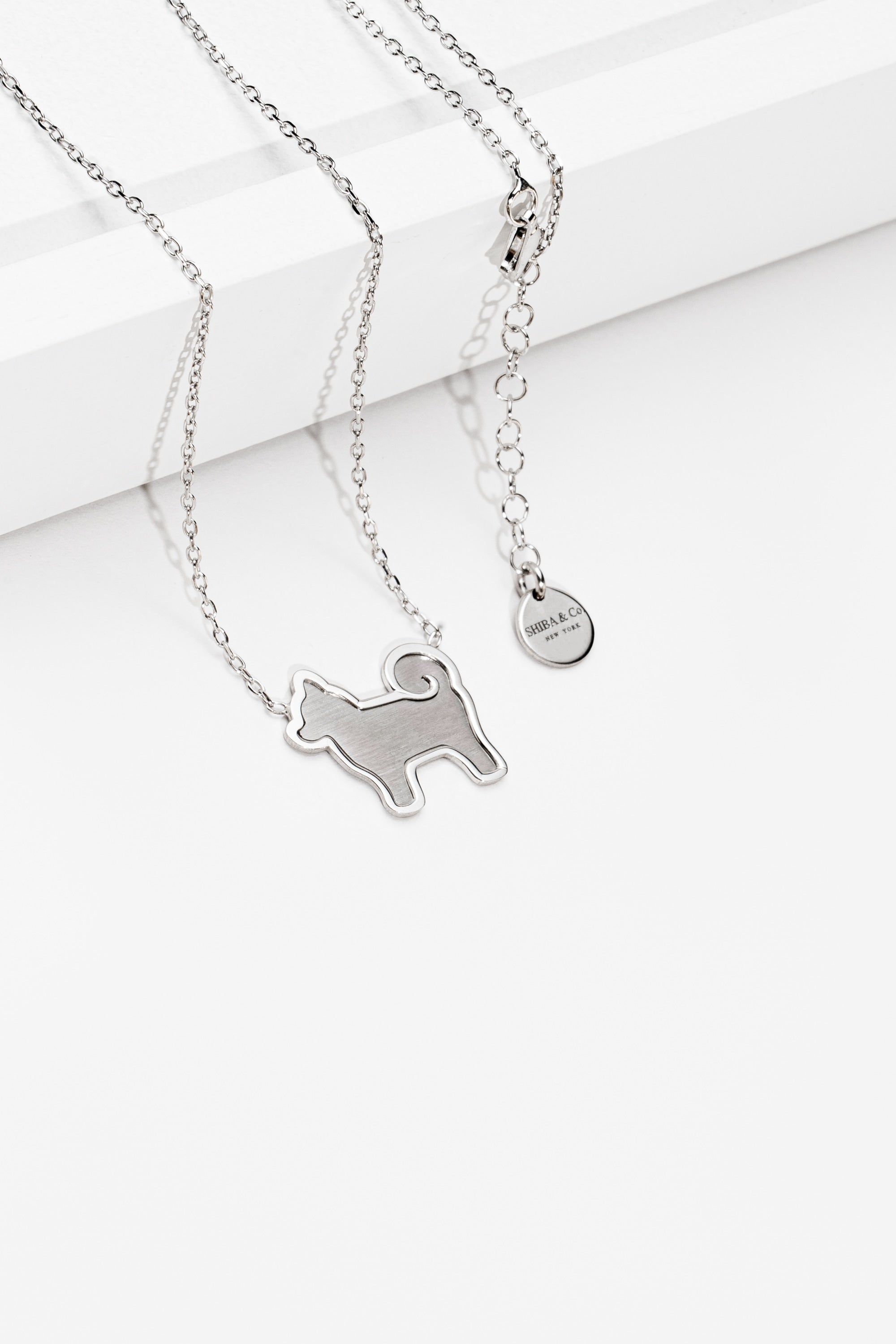Shiba Inu Dog Pendant - 925 Sterling Silver - Sliver Classic