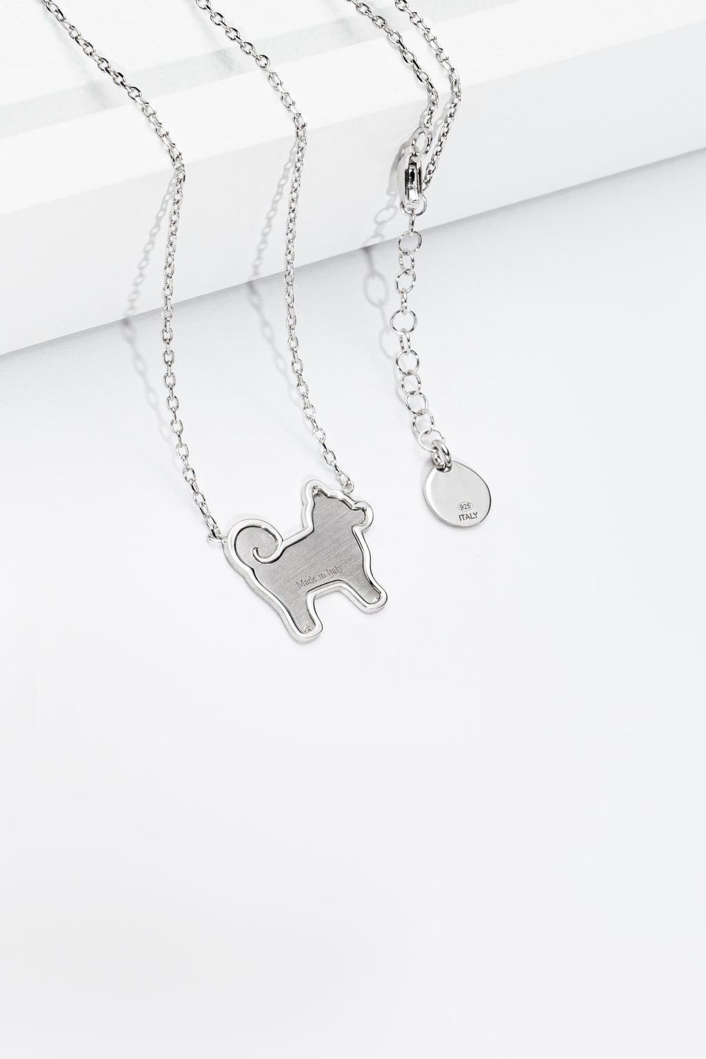 Shiba Inu Dog Pendant - 925 Sterling Silver - Sliver Classic