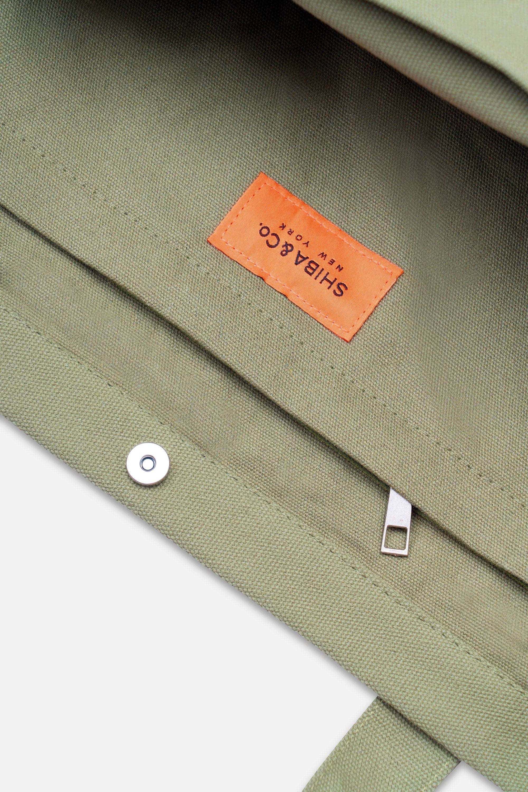 Club Shiba Embroidered Large Tote – Meadow Khaki
