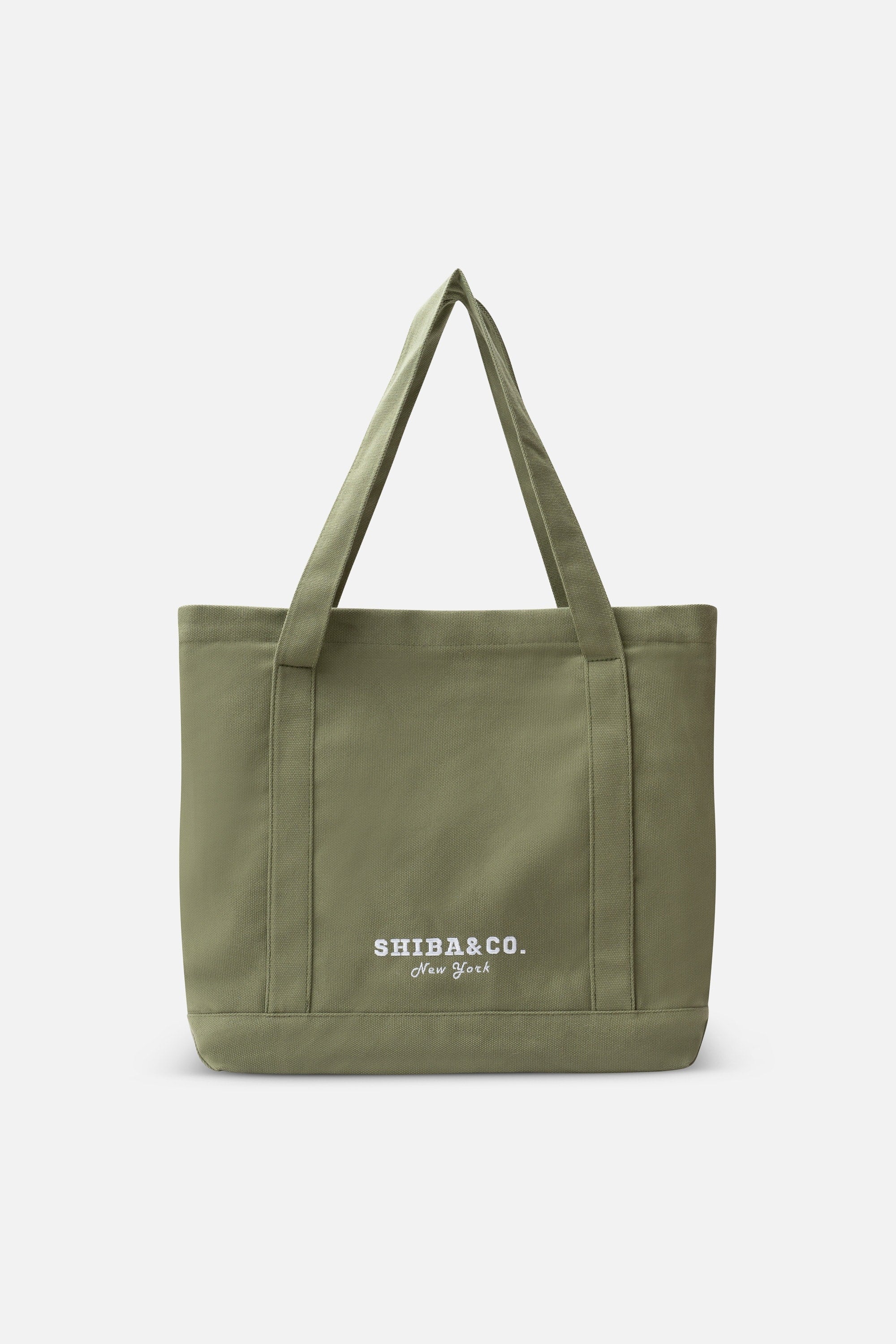 Club Shiba Embroidered Large Tote – Meadow Khaki