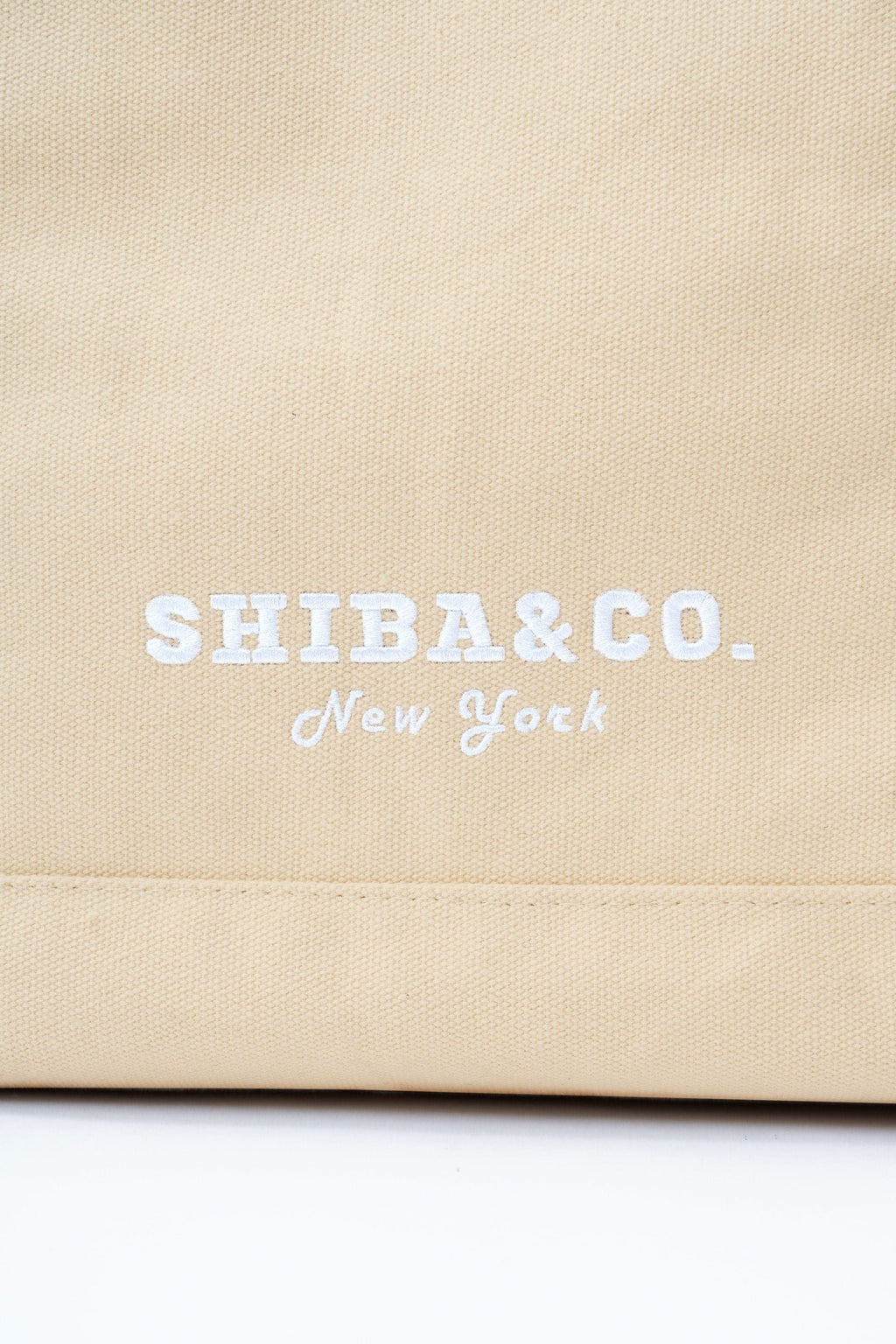 Club Shiba Embroidered Large Tote – Sandshell Beige