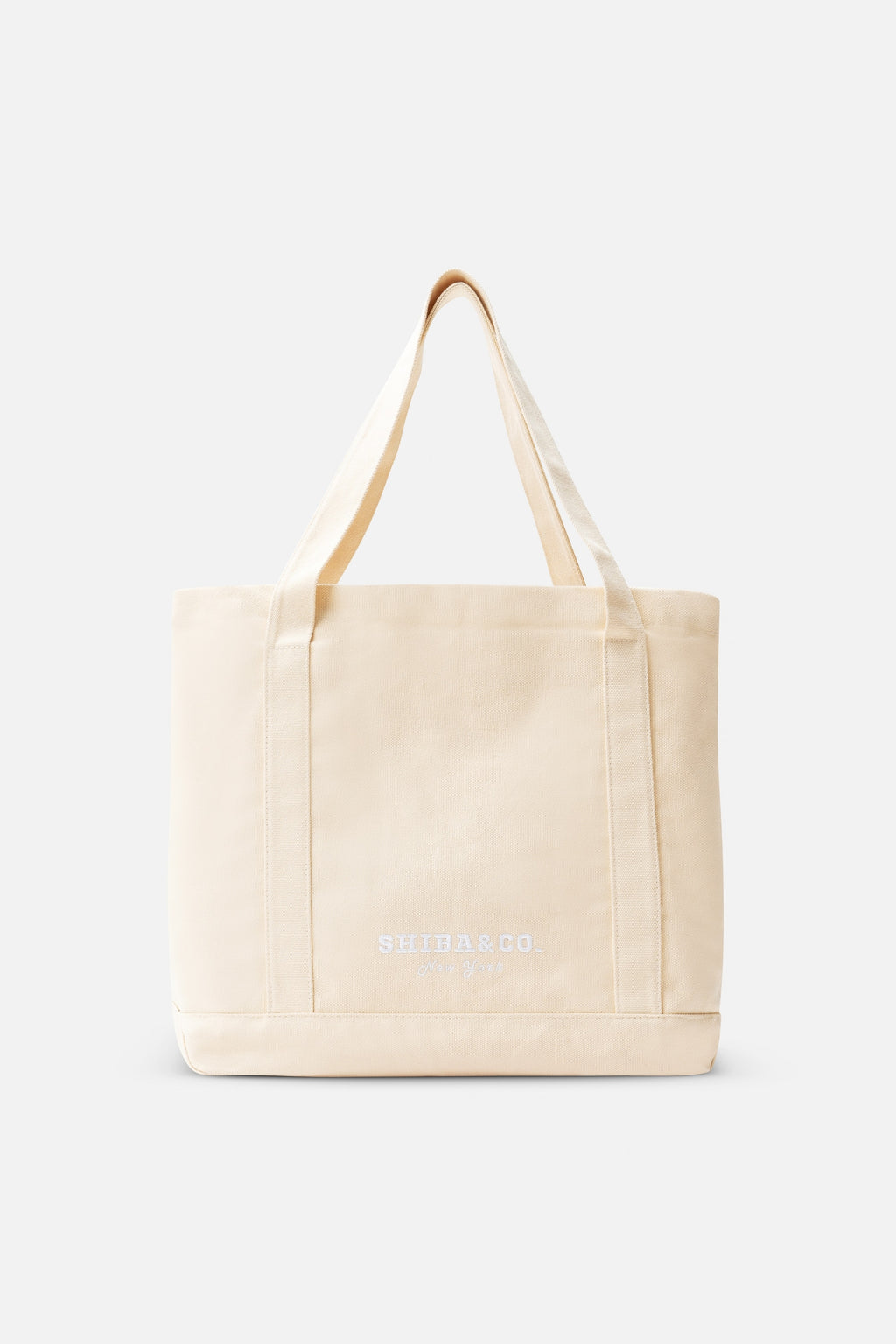 Club Shiba Embroidered Large Tote – Sandshell Beige