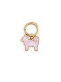 18K Gold Plated “My Precious” Shiba Inu Silhouette Dog Tag - Sakura Limited Edition - Pink Seigaiha Pattern