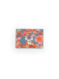 SHIBA & Co. Sakura Italian Saffiano Leather Cardholder — Teal Floral