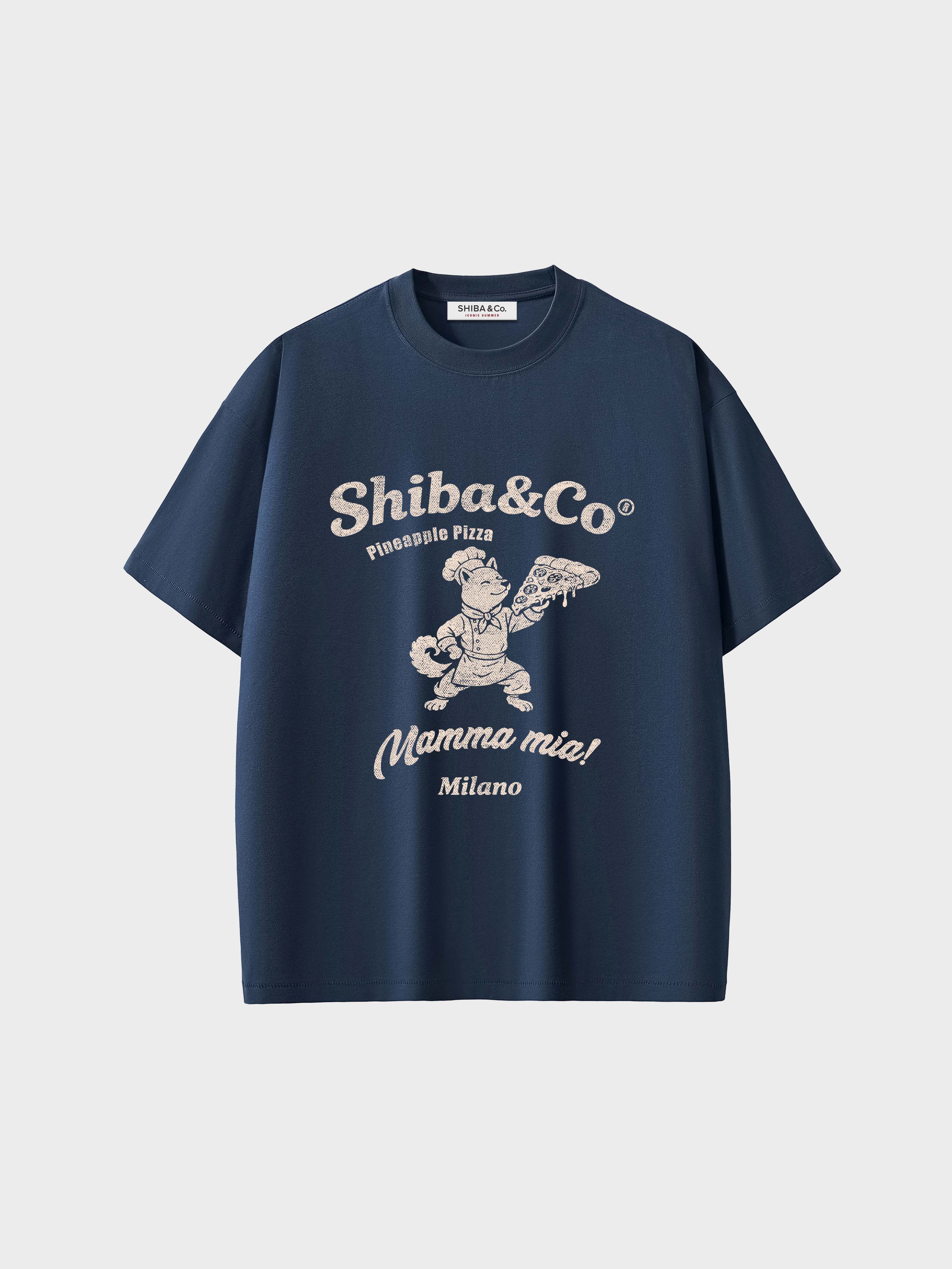 Milano Pineapple Pizza Shiba Vintage Graphic Sorona Cooling T