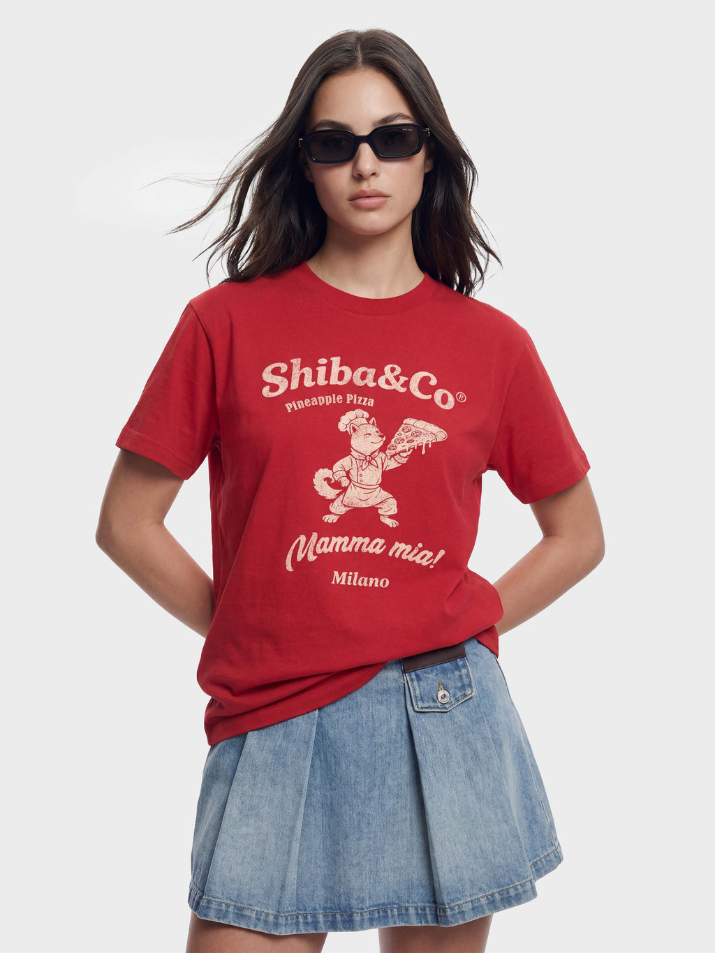 Milano Pineapple Pizza Shiba Vintage Graphic Sorona Cooling T-Shirt