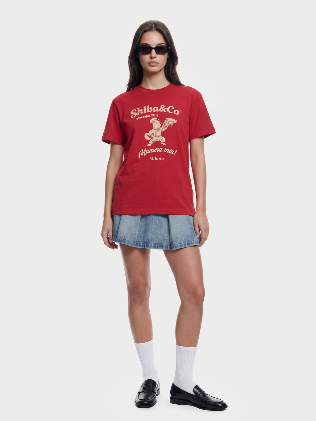 Milano Pineapple Pizza Shiba Vintage Graphic Sorona Cooling T-Shirt